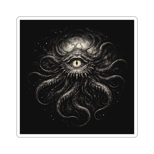 Cosmic Eye Sticker — Dark Lovecraftian Tentacle Kiss-Cut Decal
