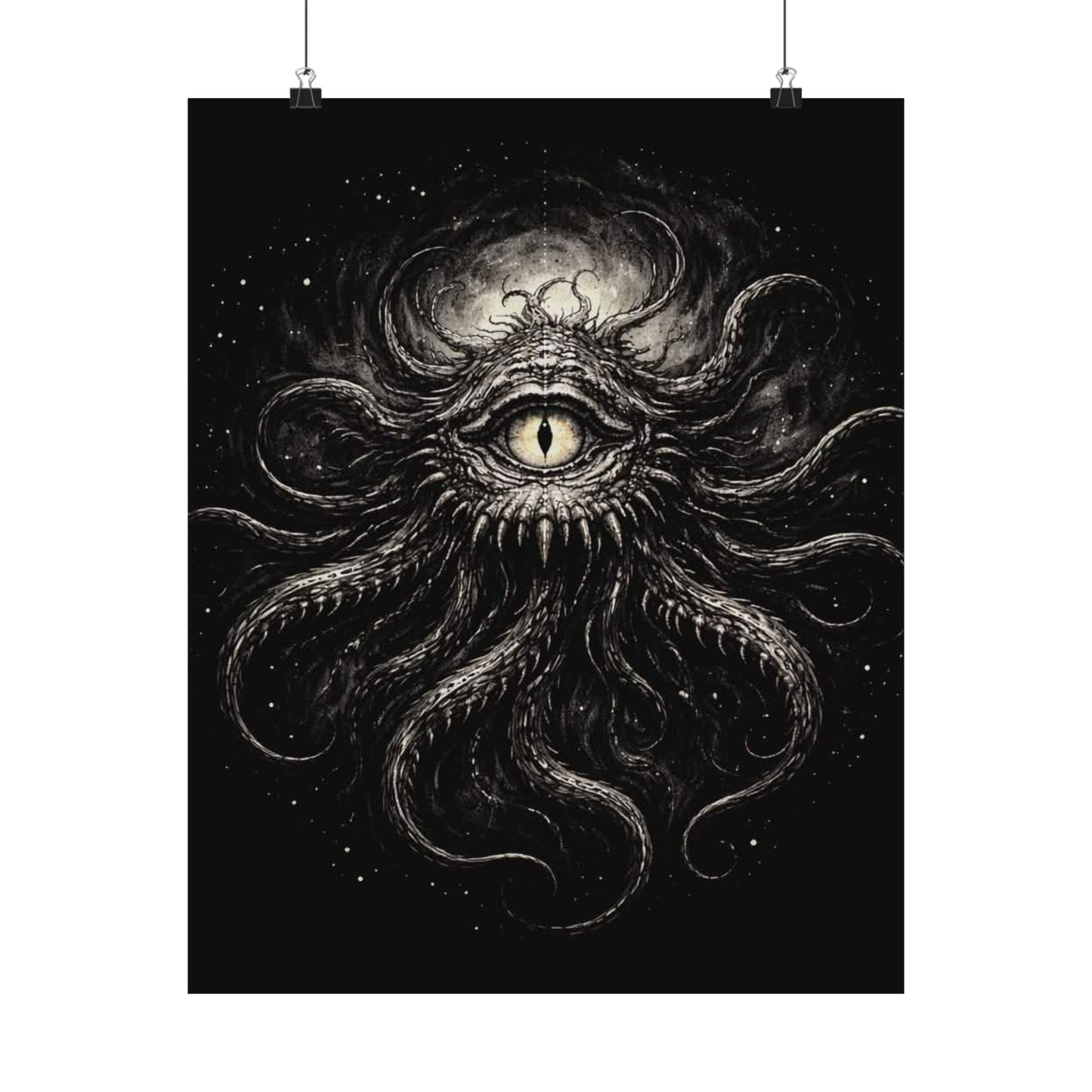 Cosmic Eye Art Poster — Matte Horror Tentacle Wall Print