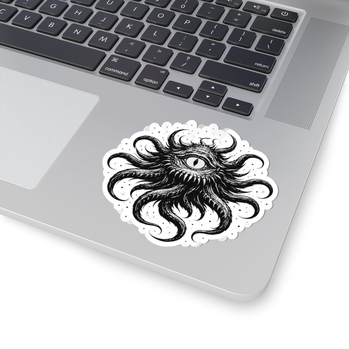Cosmic Eye Sticker — Monochrome Eye Kraken Kiss-Cut Vinyl