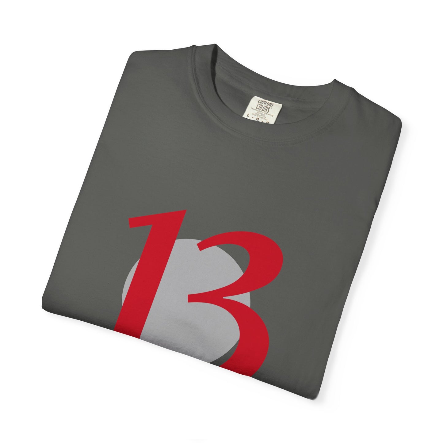 Lucky 13 Graphic T-Shirt — Bold Red Number 13 Tee