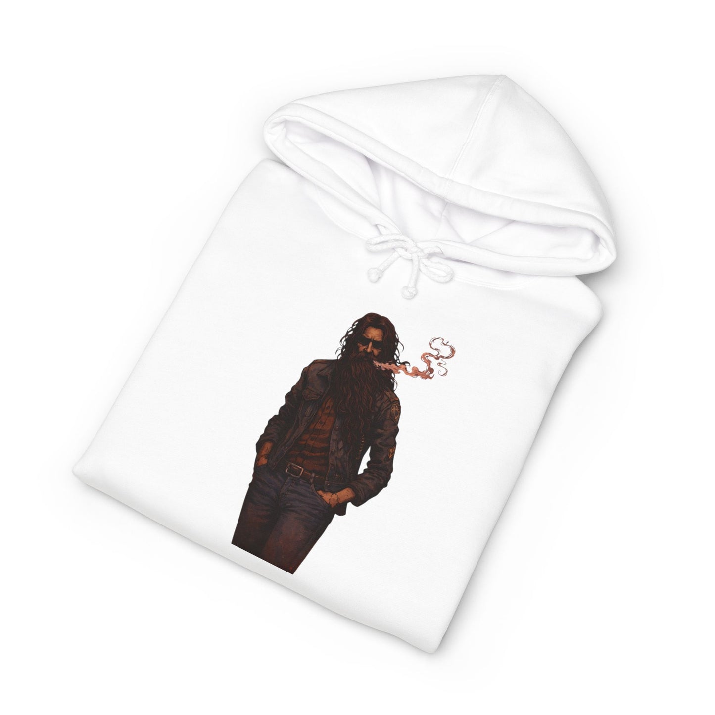 Hoodie - Smoky Noir Biker Graphic Hooded Sweatshirt