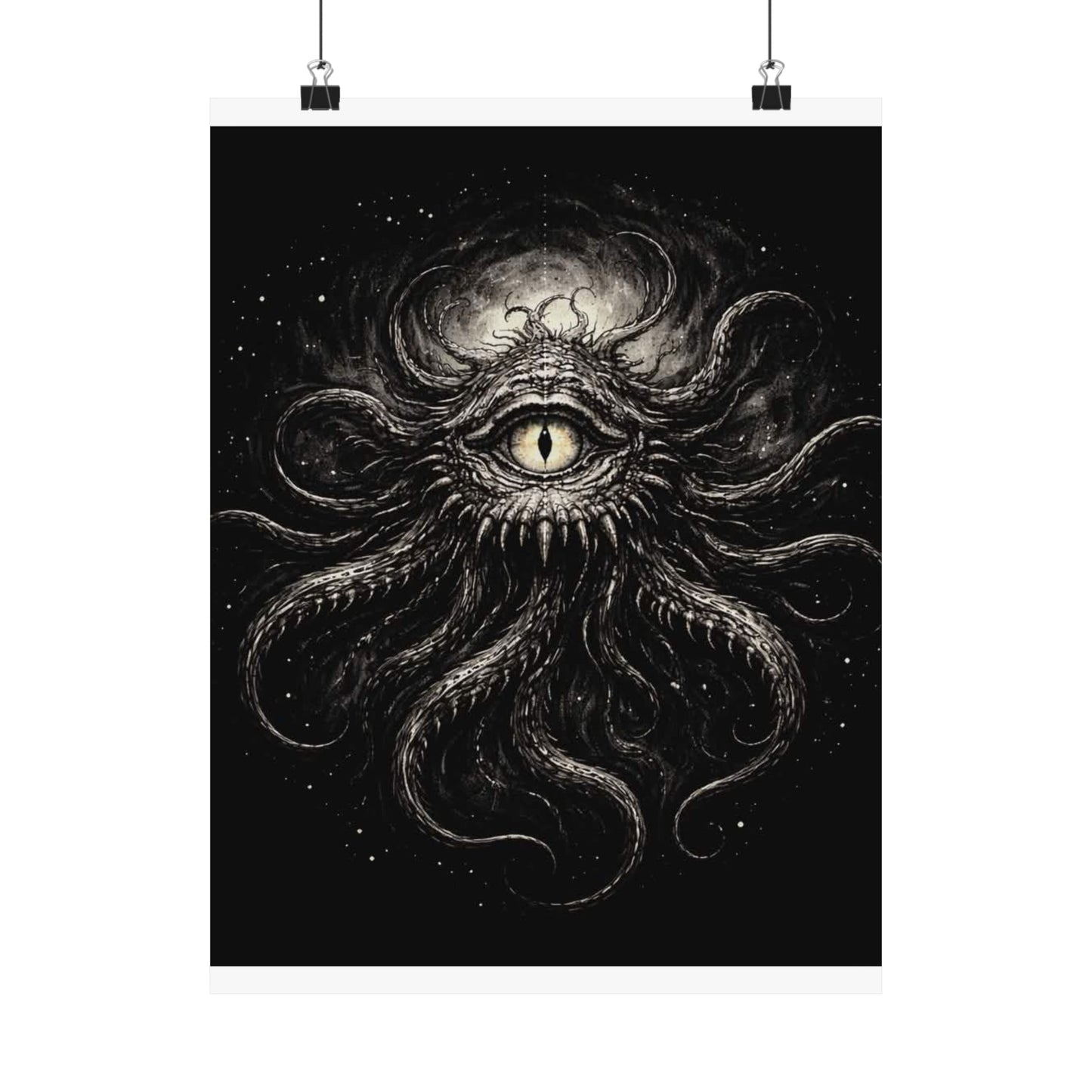 Cosmic Eye Art Poster — Matte Horror Tentacle Wall Print