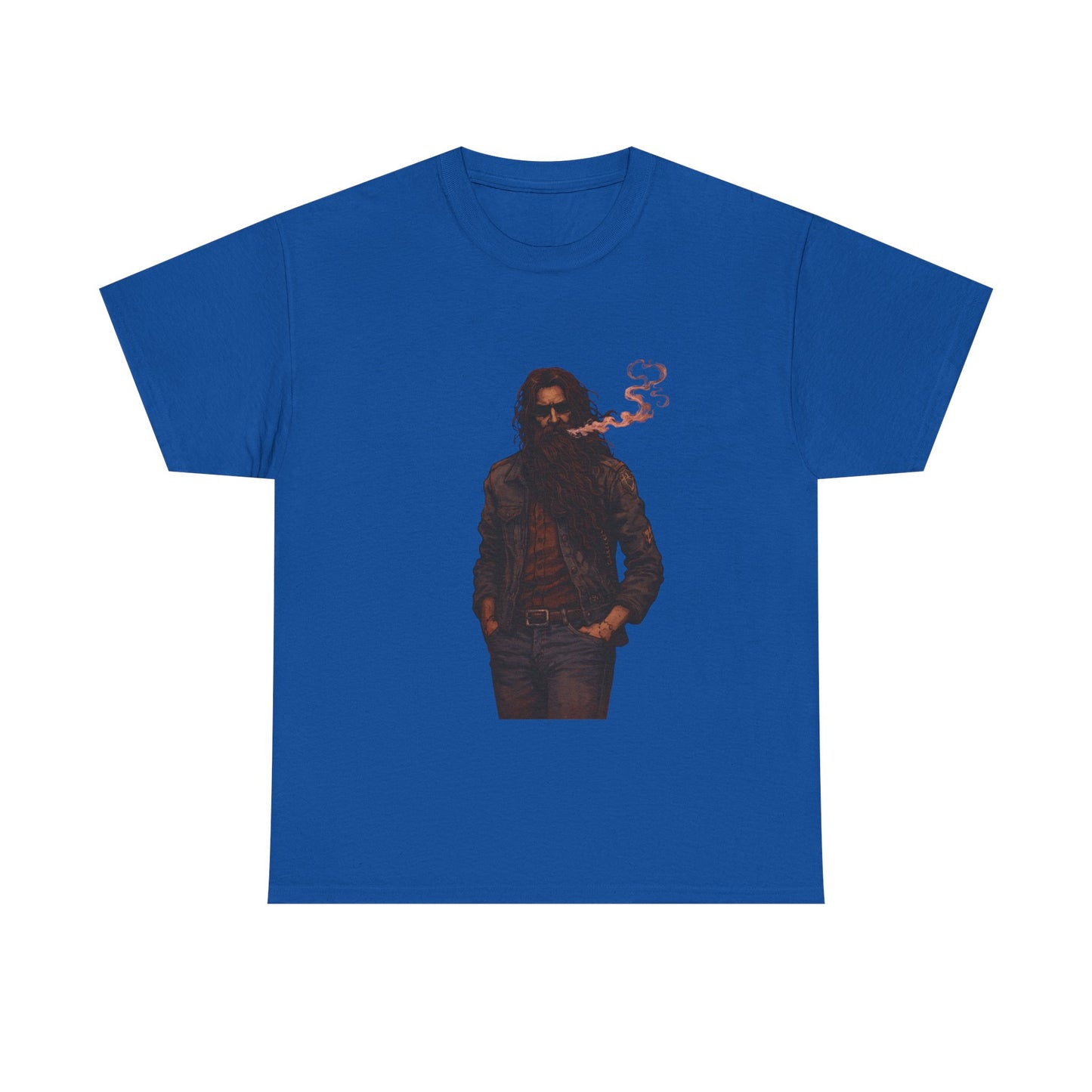 Graphic Tee — Vintage Leather Jacket Smoker Silhouette T-Shirt