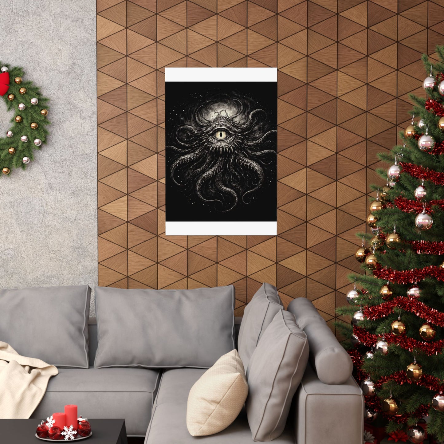 Cosmic Eye Art Poster — Matte Horror Tentacle Wall Print