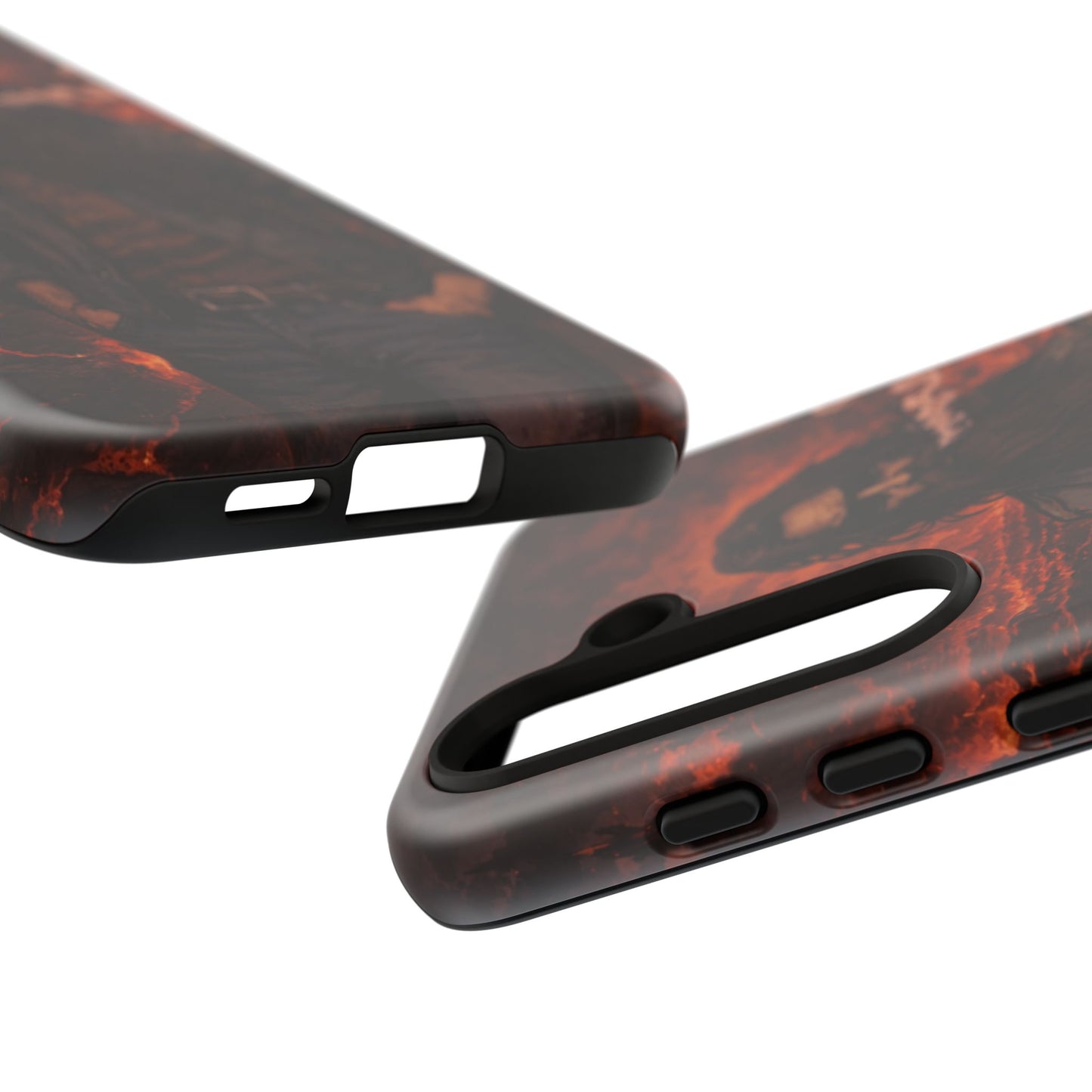 Rugged Beardman Phone Case — Smoky Lava Biker Design