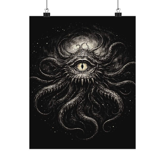 Cosmic Eye Art Poster — Matte Horror Tentacle Wall Print