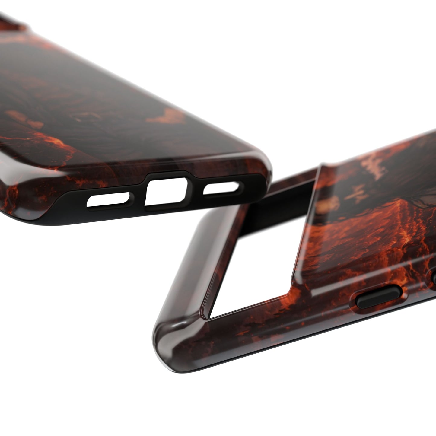 Rugged Beardman Phone Case — Smoky Lava Biker Design