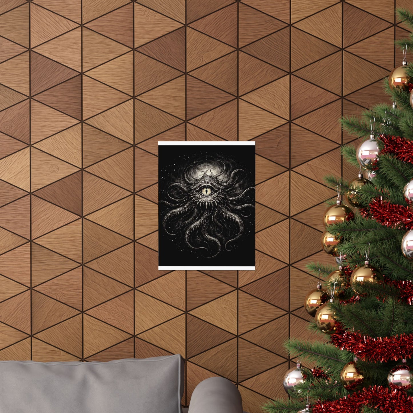 Cosmic Eye Art Poster — Matte Horror Tentacle Wall Print