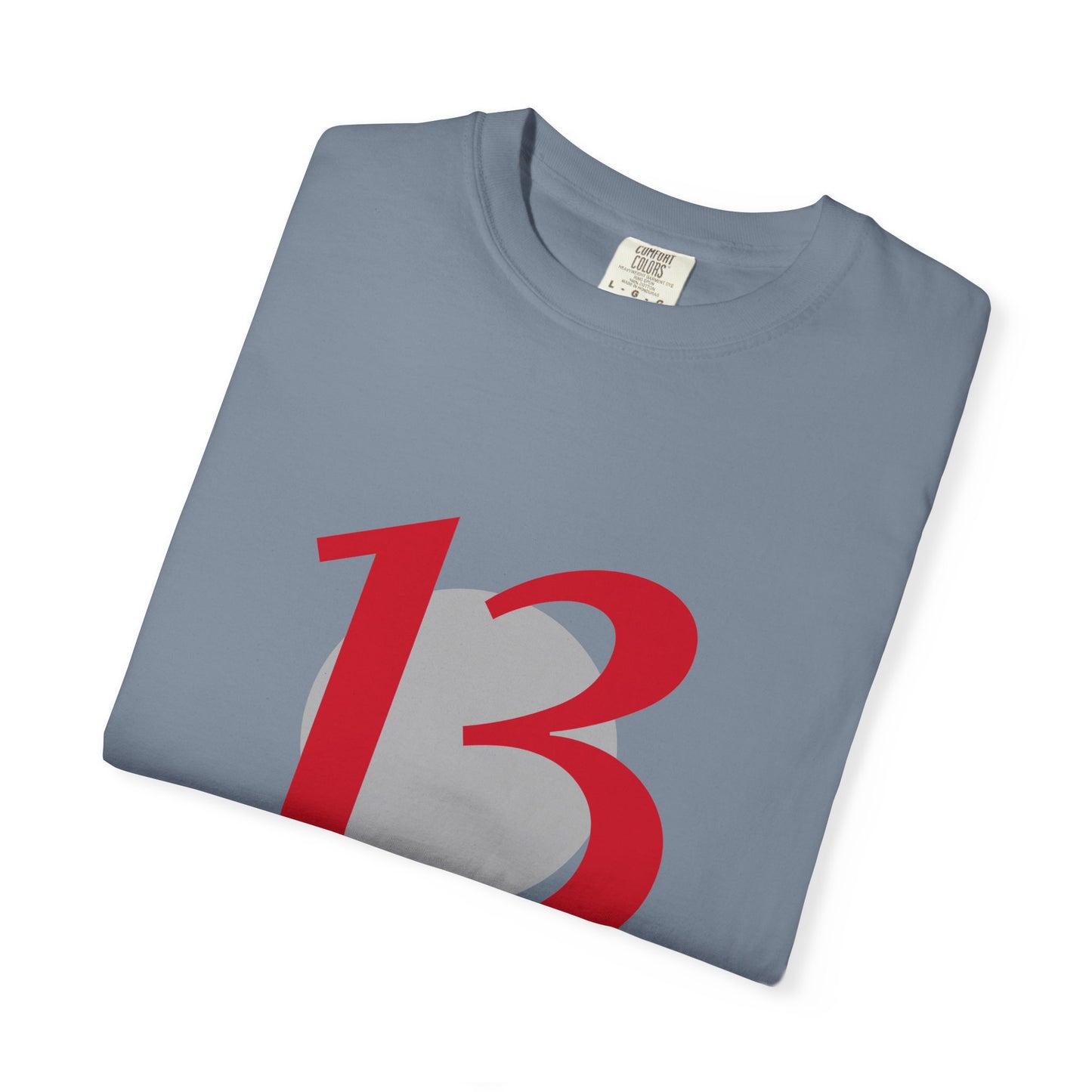 Lucky 13 Graphic T-Shirt — Bold Red Number 13 Tee