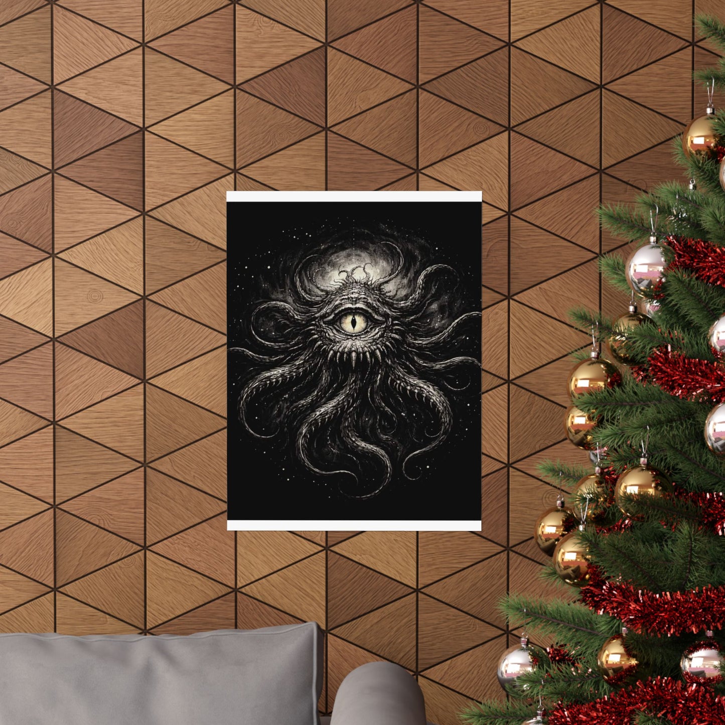 Cosmic Eye Art Poster — Matte Horror Tentacle Wall Print