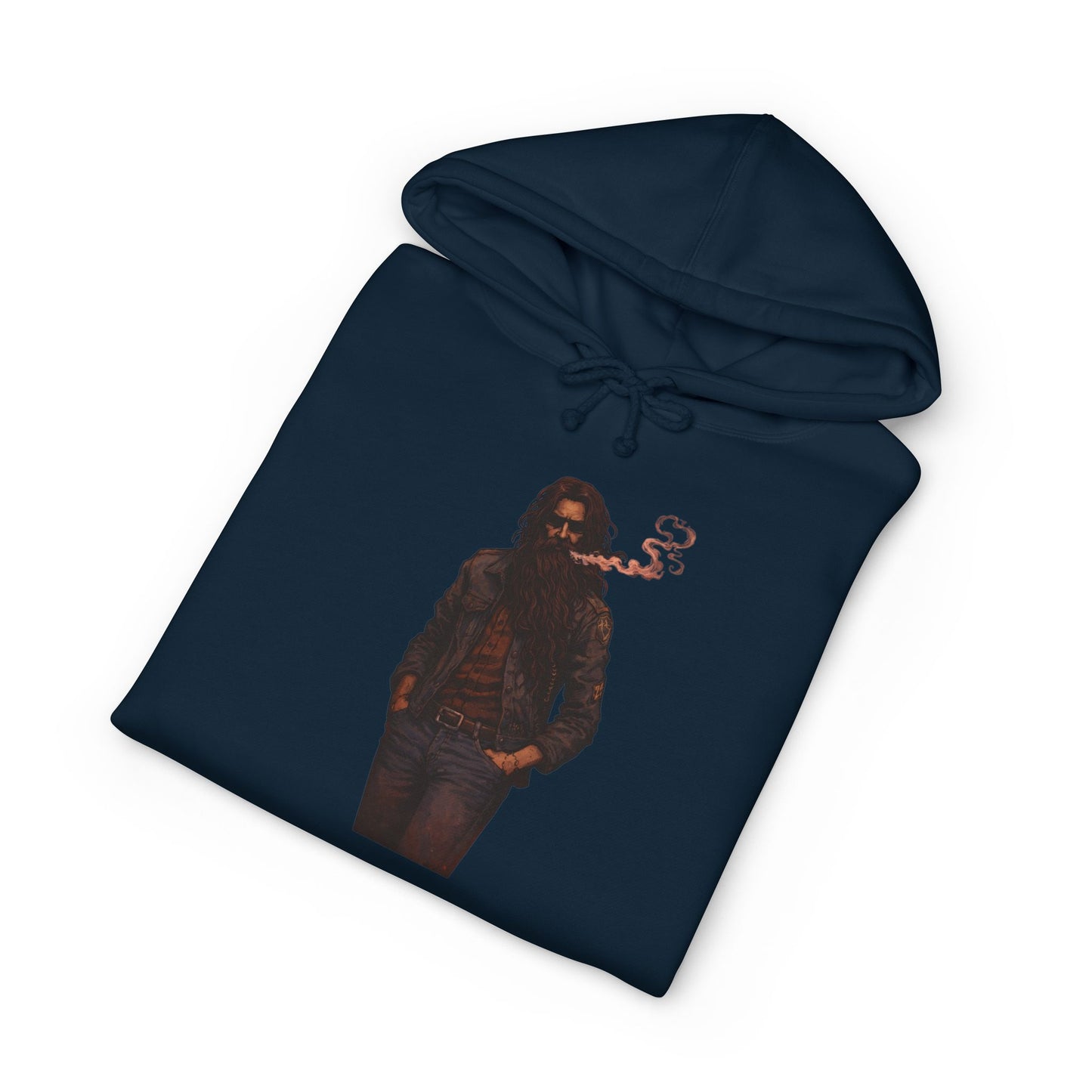 Hoodie - Smoky Noir Biker Graphic Hooded Sweatshirt