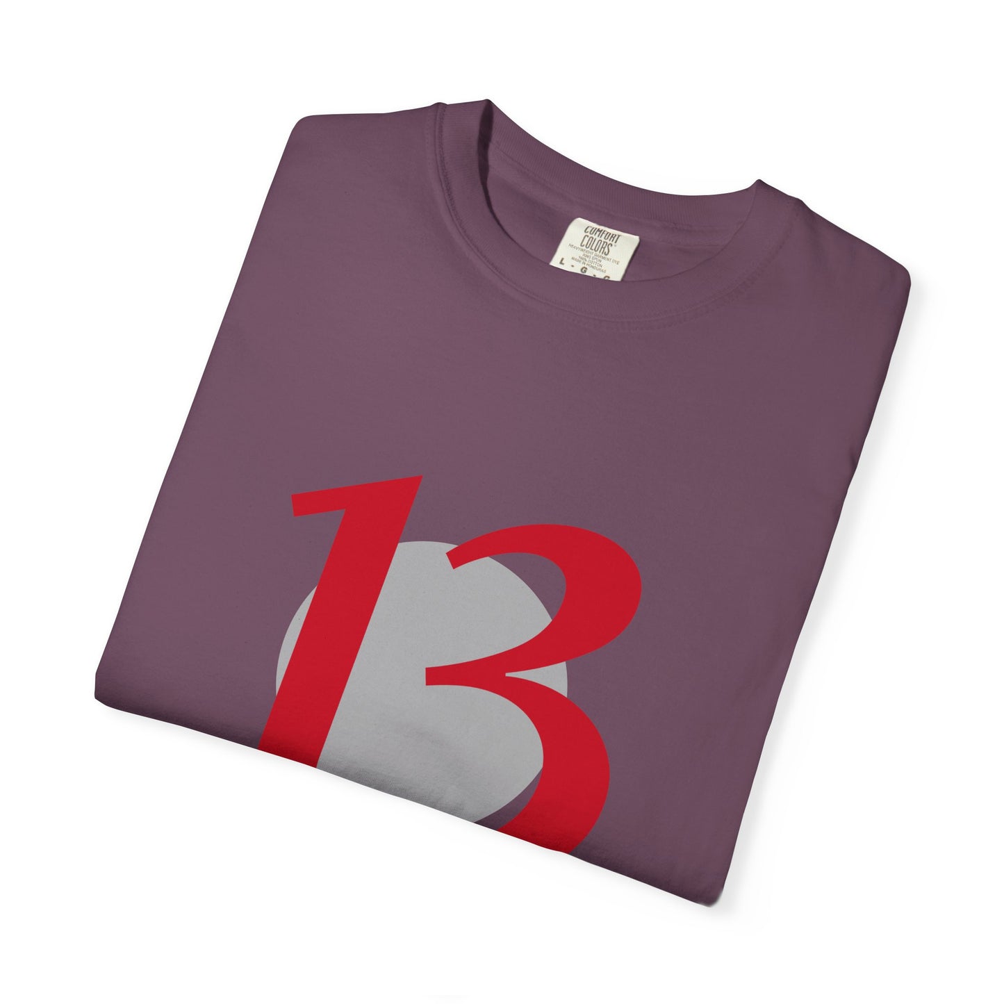 Lucky 13 Graphic T-Shirt — Bold Red Number 13 Tee