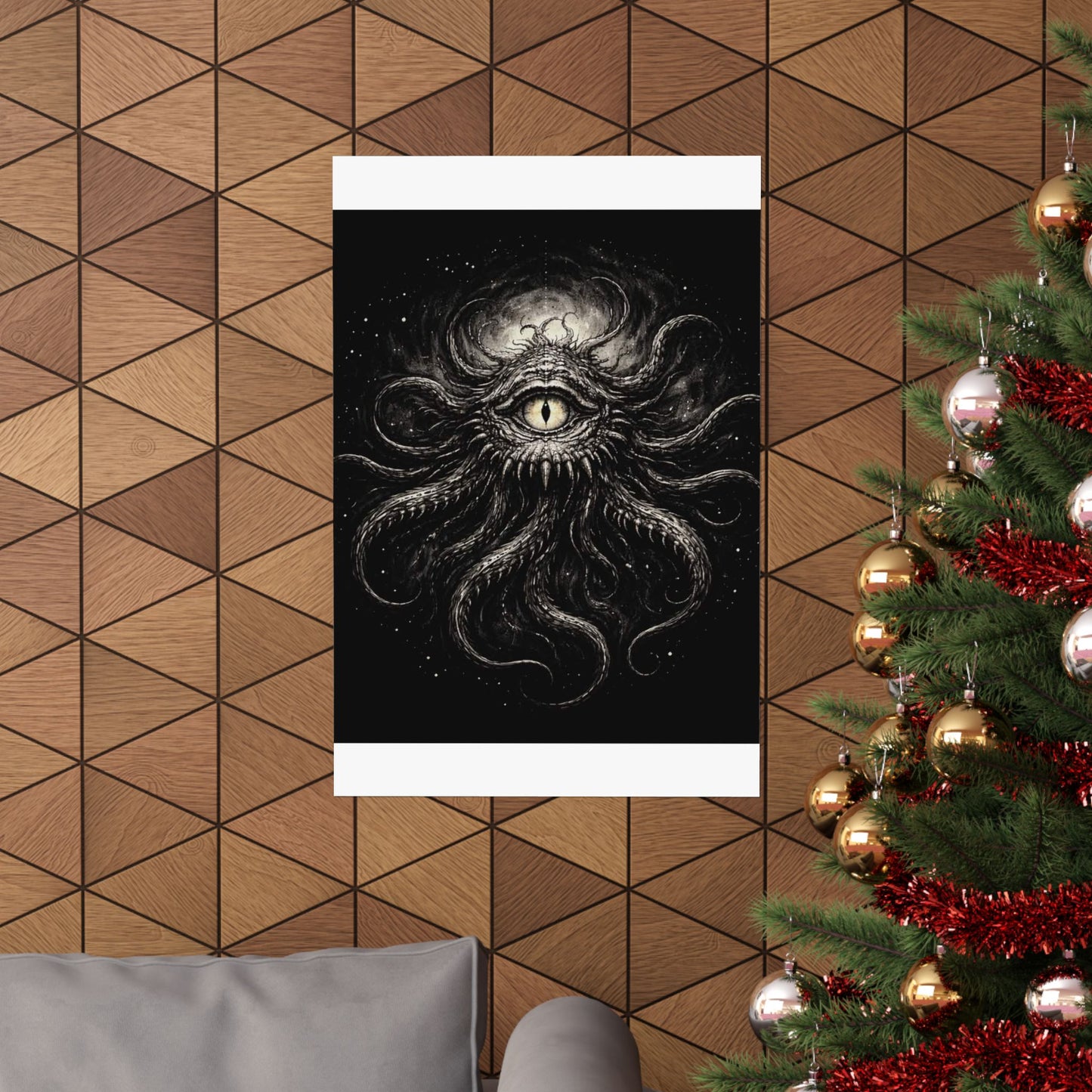 Cosmic Eye Art Poster — Matte Horror Tentacle Wall Print