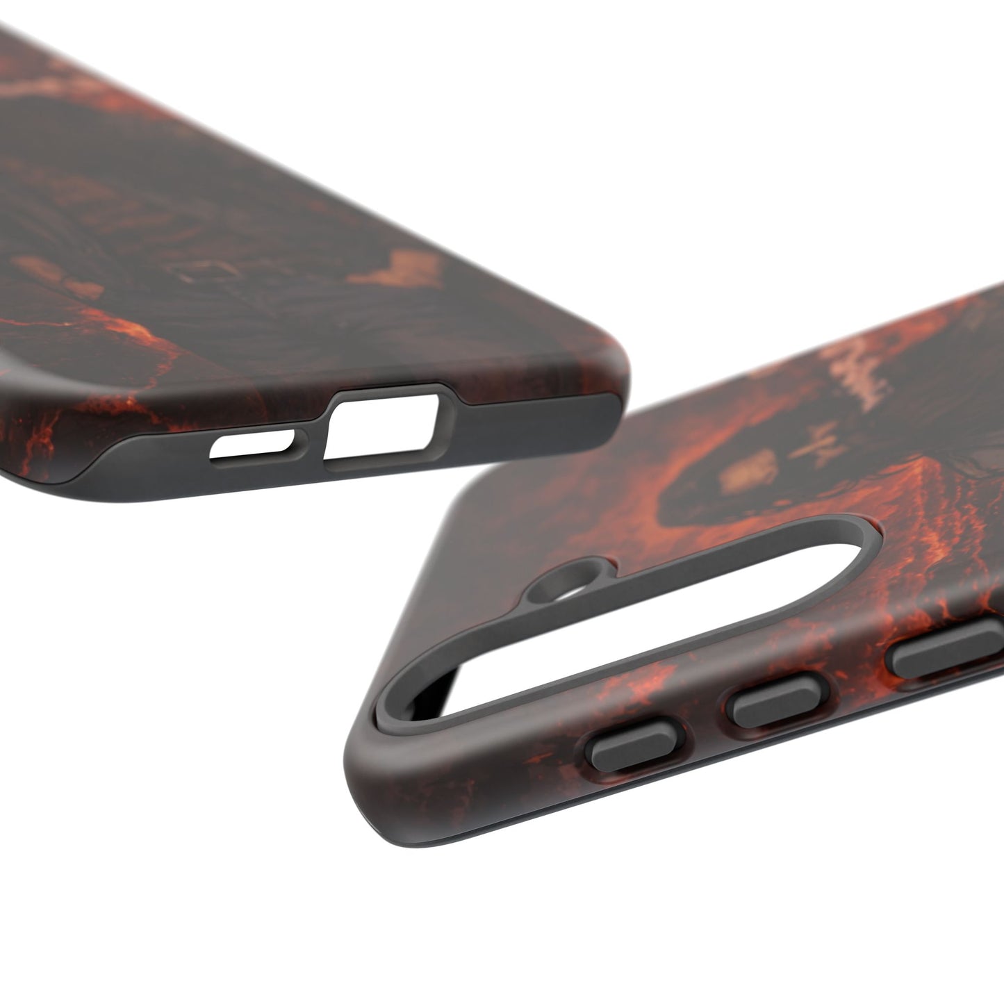 Rugged Beardman Phone Case — Smoky Lava Biker Design