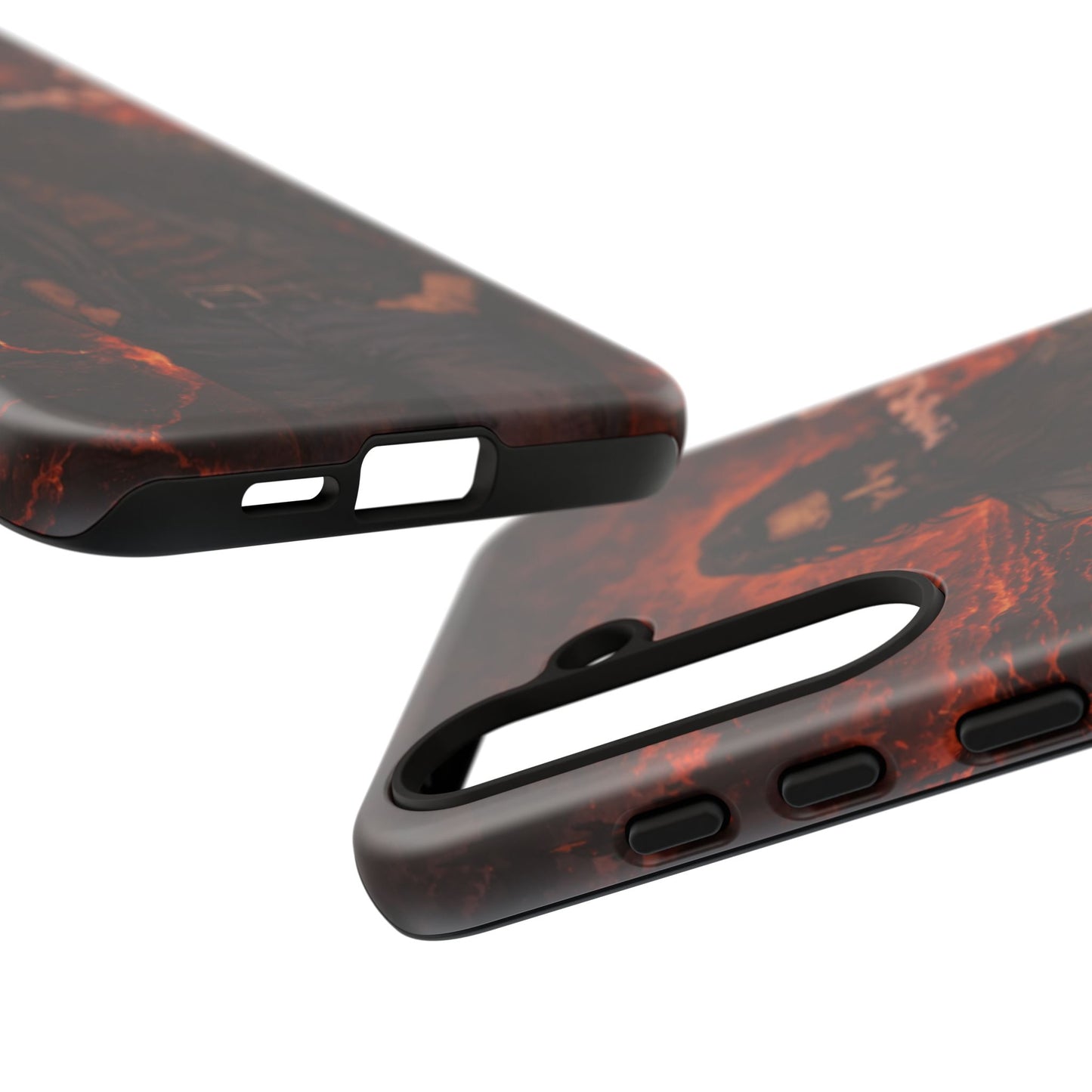 Rugged Beardman Phone Case — Smoky Lava Biker Design