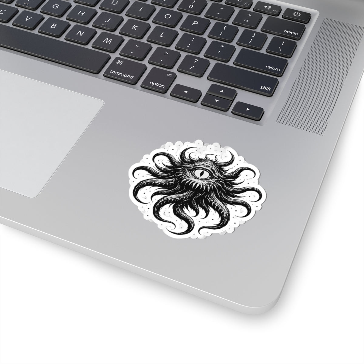 Cosmic Eye Sticker — Monochrome Eye Kraken Kiss-Cut Vinyl