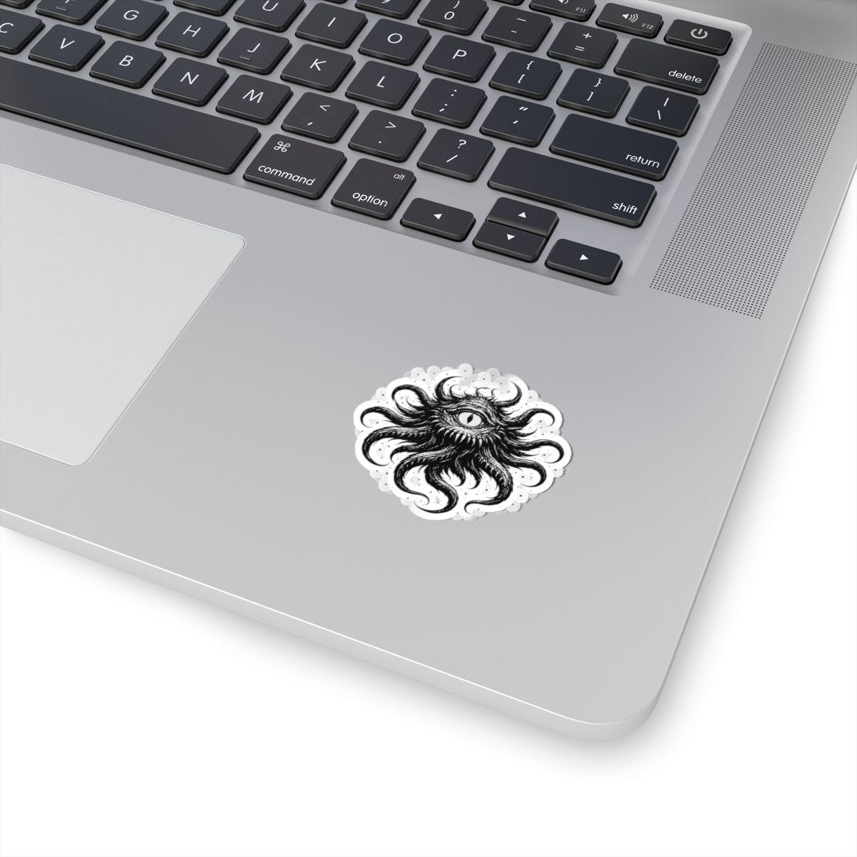 Cosmic Eye Sticker — Monochrome Eye Kraken Kiss-Cut Vinyl