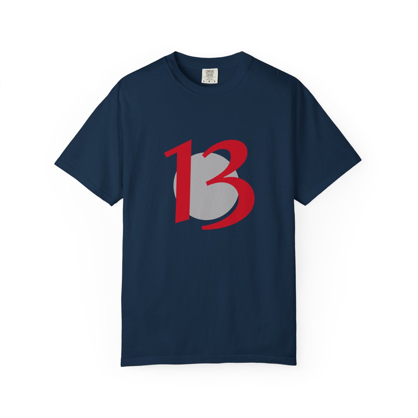 Lucky 13 Graphic T-Shirt — Bold Red Number 13 Tee