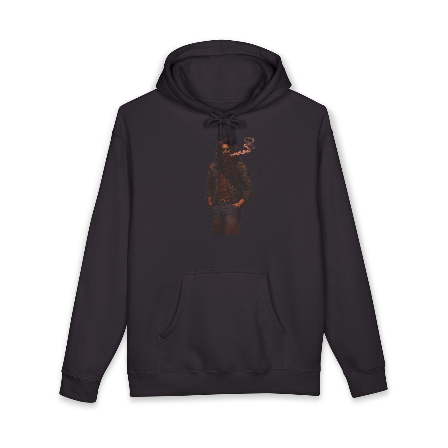 Hoodie - Smoky Noir Biker Graphic Hooded Sweatshirt