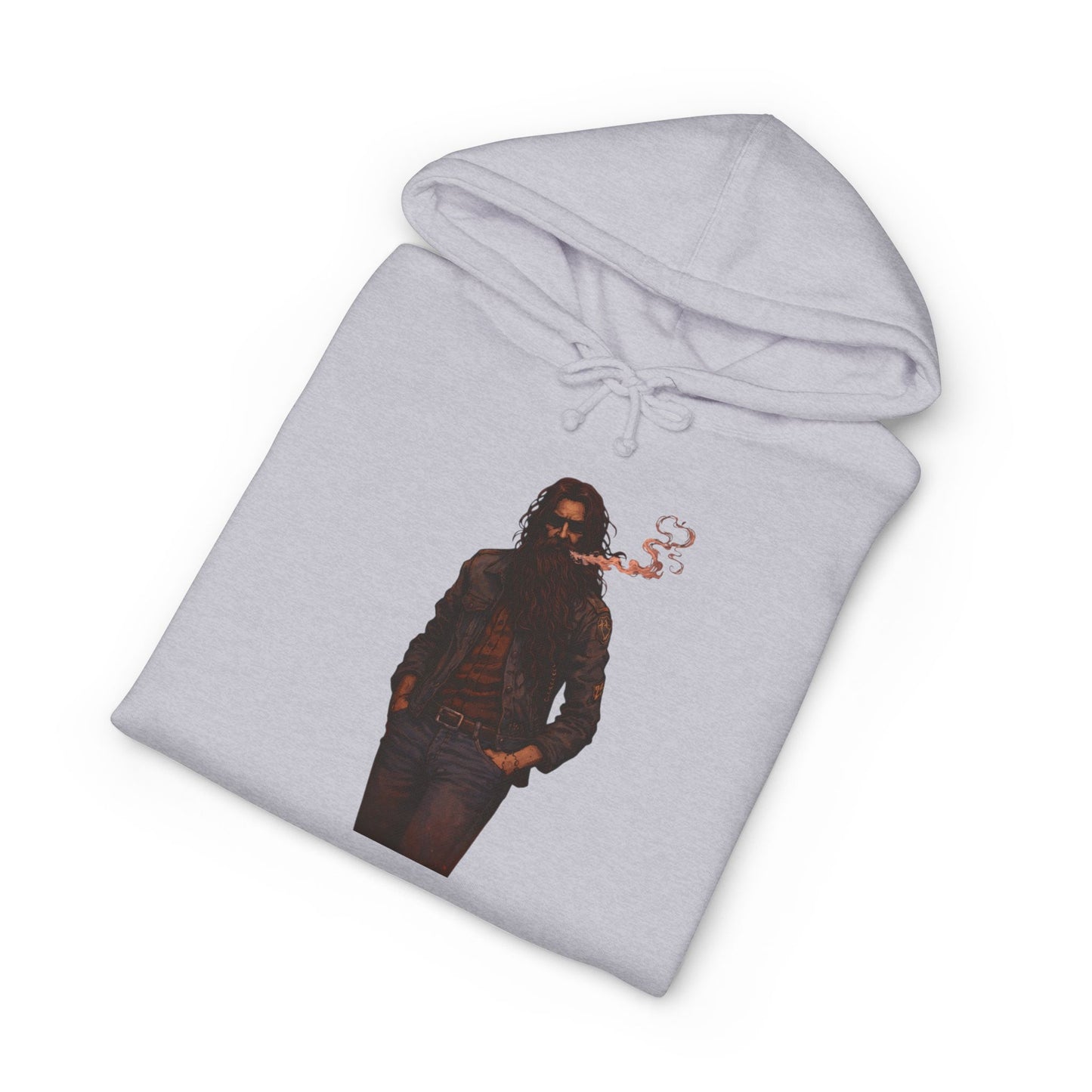Hoodie - Smoky Noir Biker Graphic Hooded Sweatshirt
