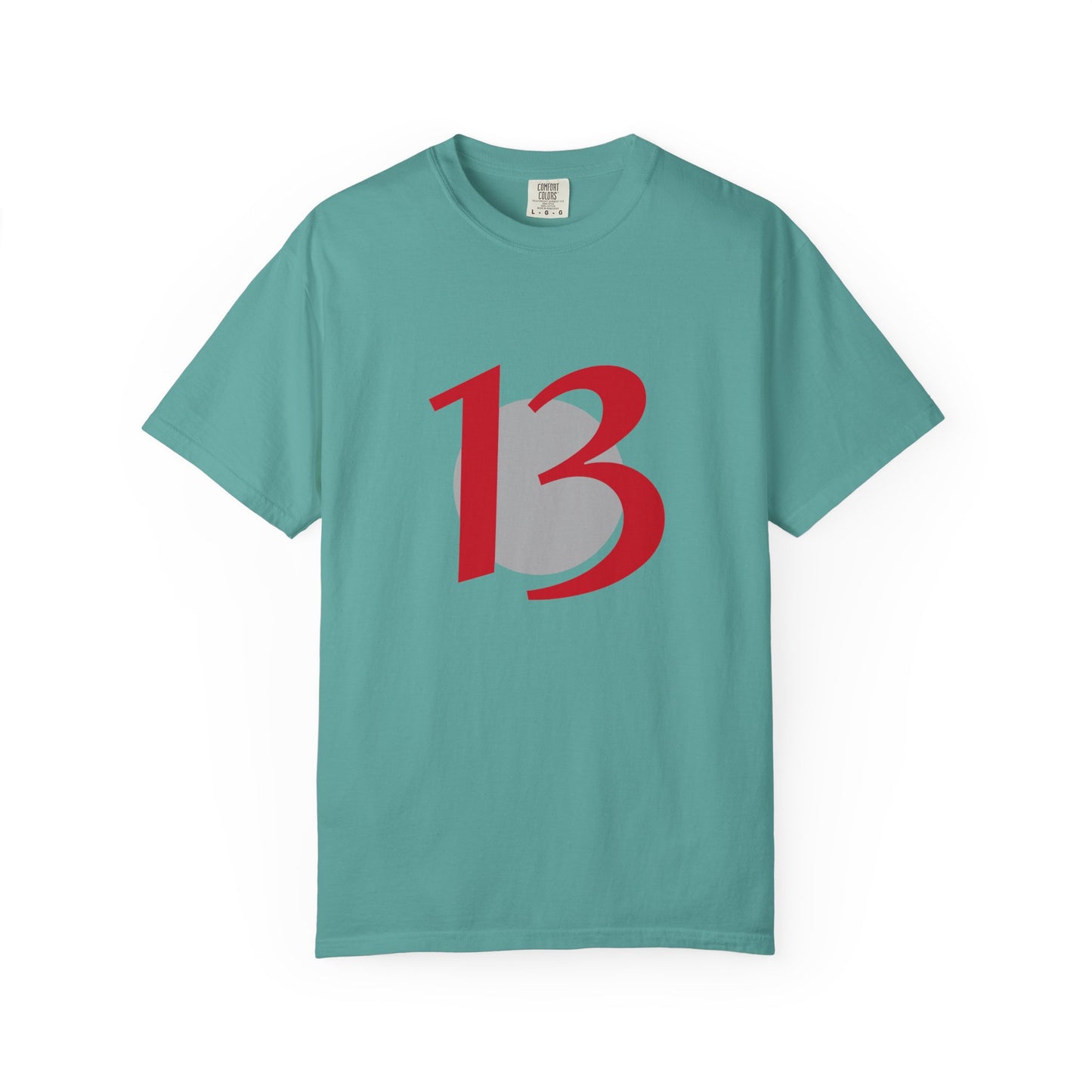 Lucky 13 Graphic T-Shirt — Bold Red Number 13 Tee