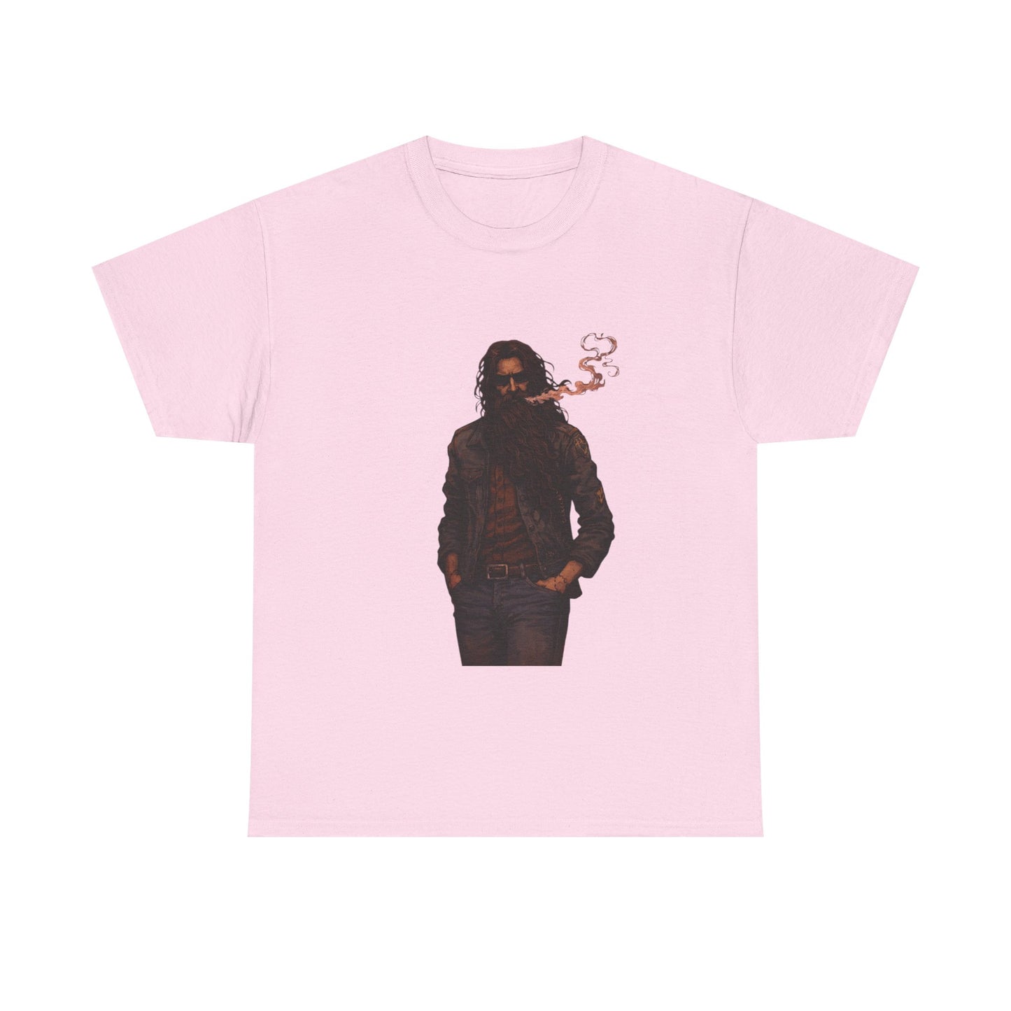 Graphic Tee — Vintage Leather Jacket Smoker Silhouette T-Shirt