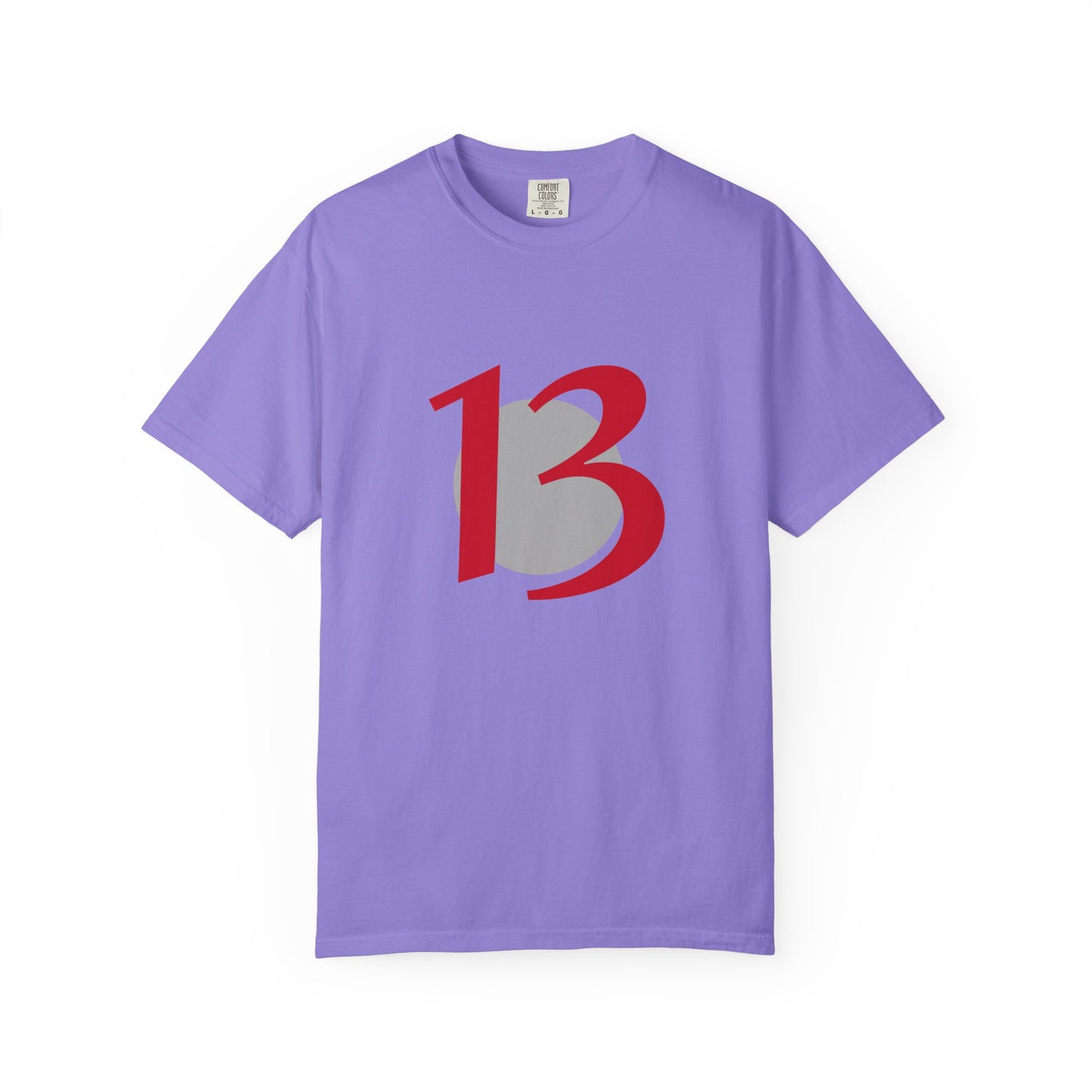 Lucky 13 Graphic T-Shirt — Bold Red Number 13 Tee
