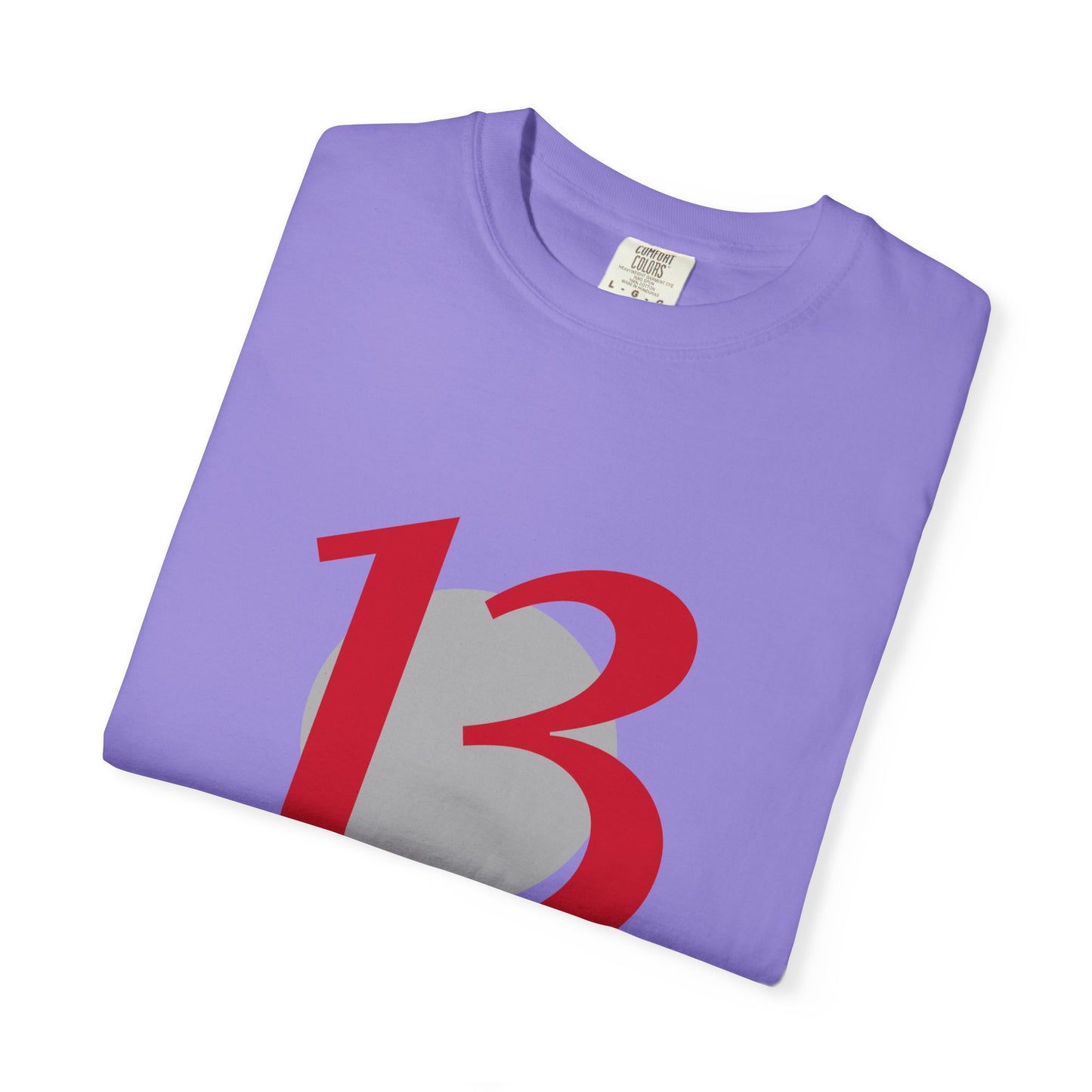 Lucky 13 Graphic T-Shirt — Bold Red Number 13 Tee
