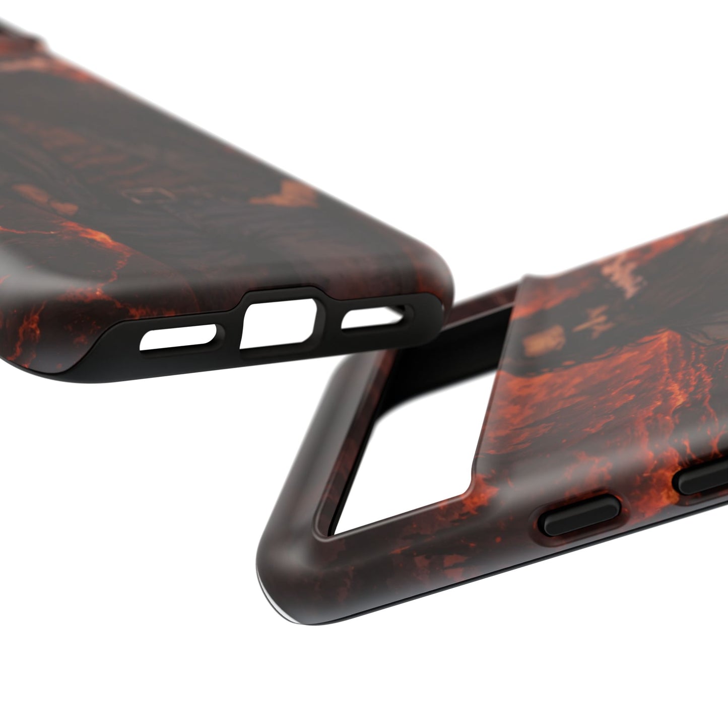Rugged Beardman Phone Case — Smoky Lava Biker Design