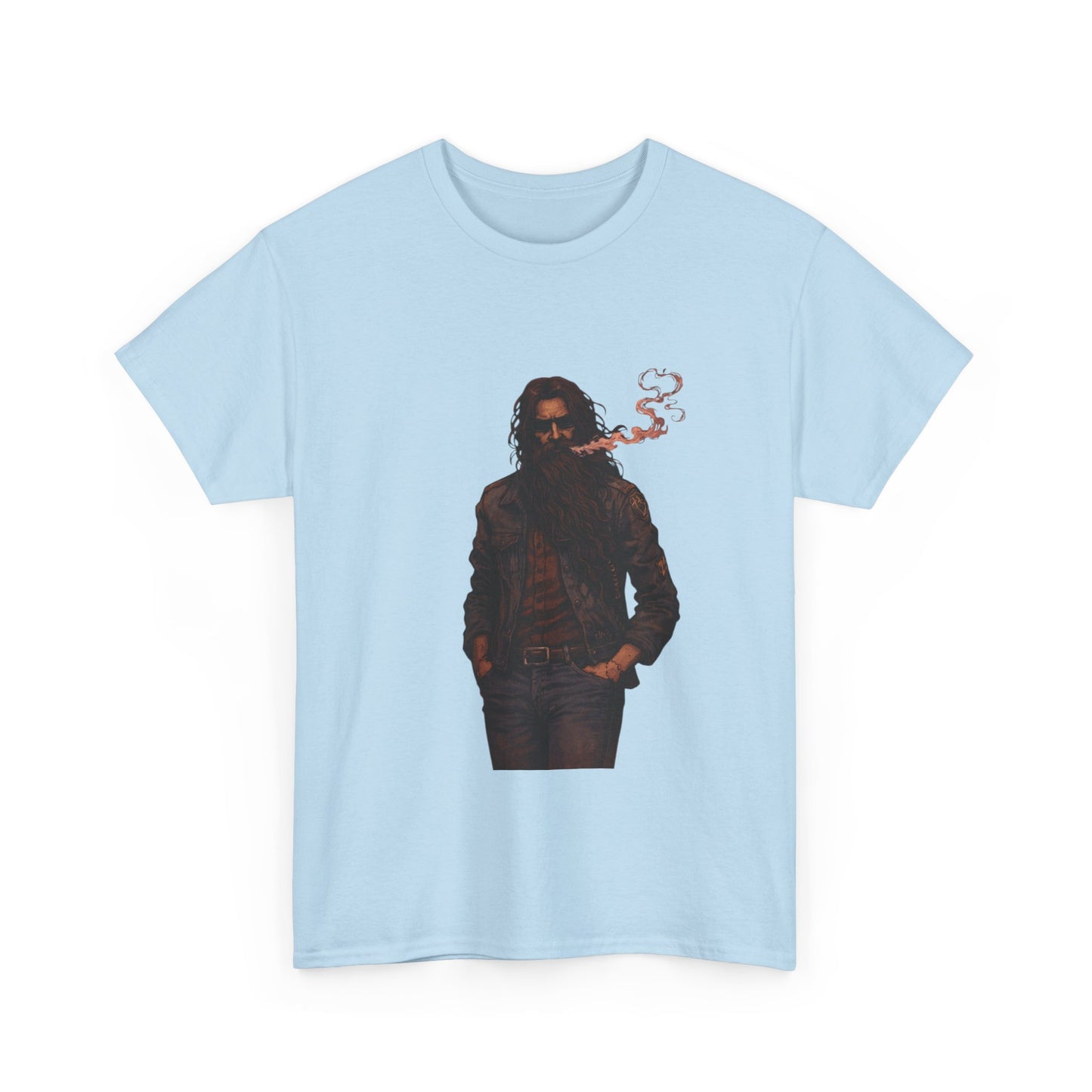 Graphic Tee — Vintage Leather Jacket Smoker Silhouette T-Shirt