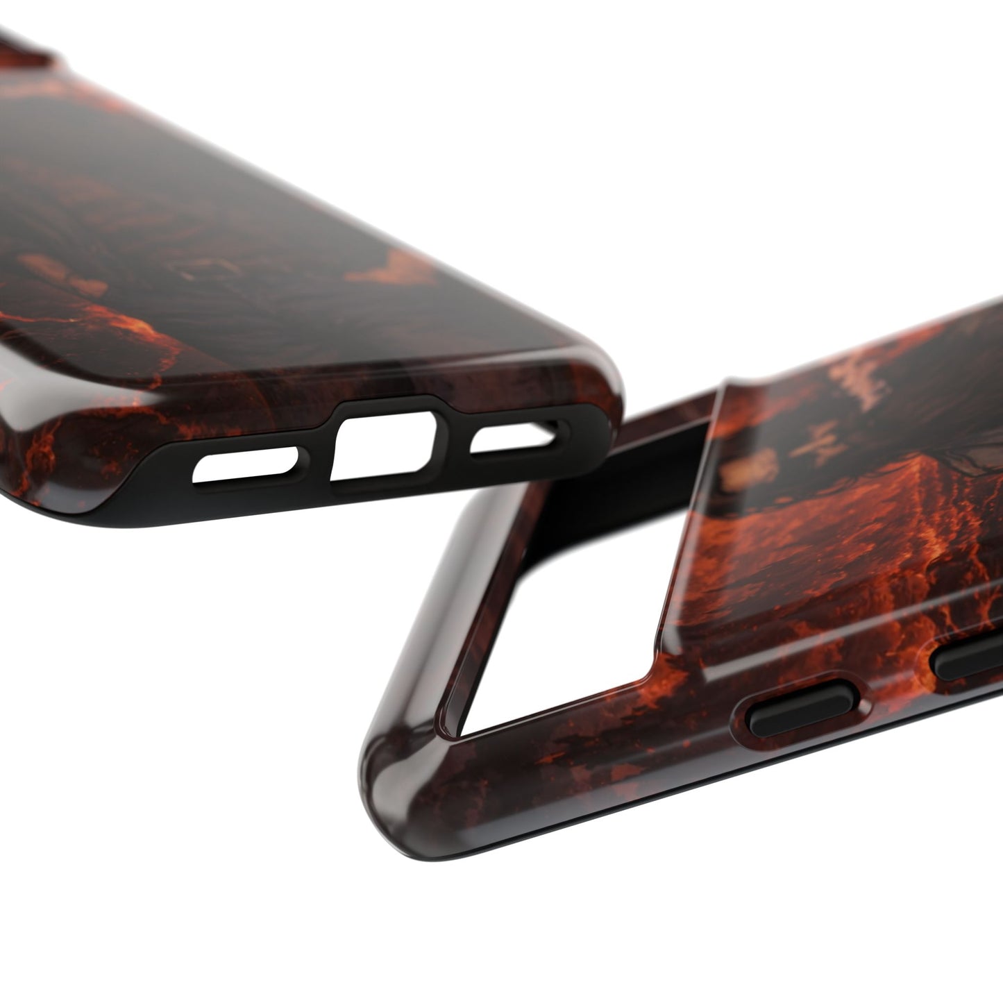 Rugged Beardman Phone Case — Smoky Lava Biker Design