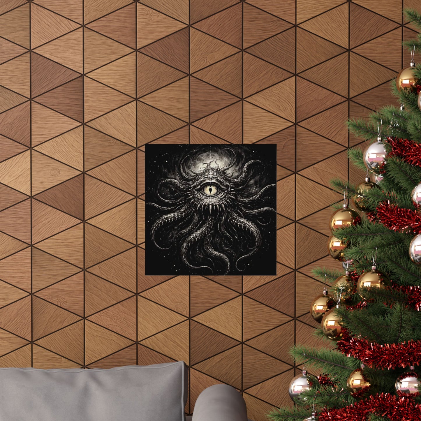 Cosmic Eye Art Poster — Matte Horror Tentacle Wall Print