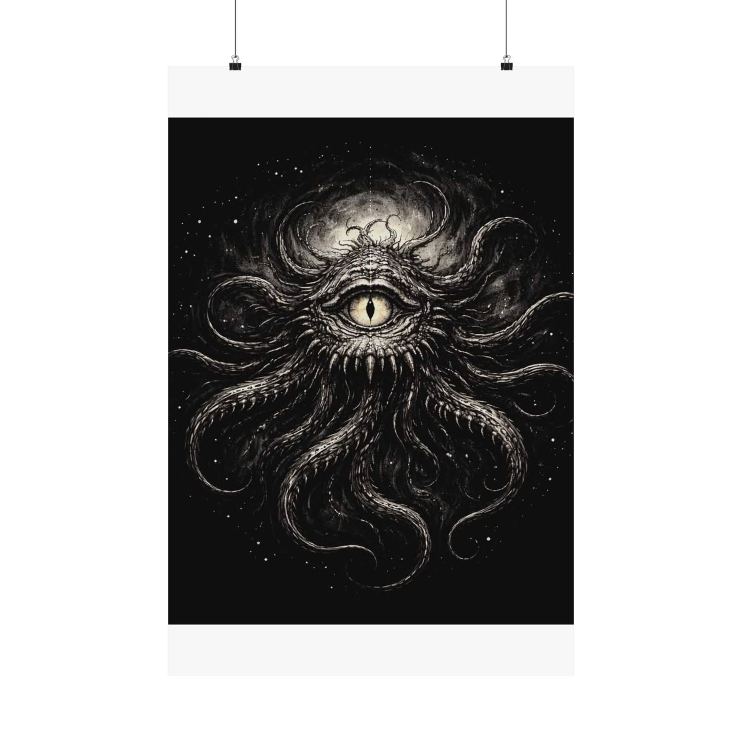 Cosmic Eye Art Poster — Matte Horror Tentacle Wall Print