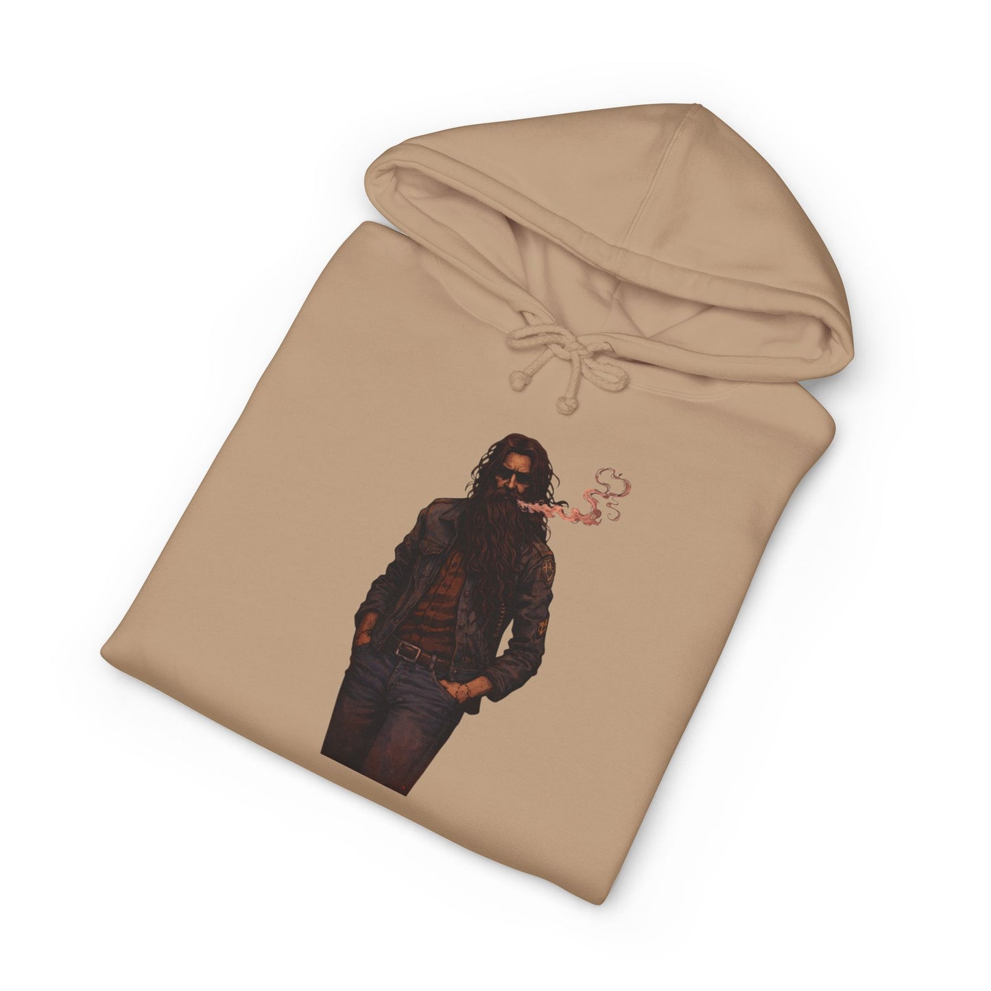 Hoodie - Smoky Noir Biker Graphic Hooded Sweatshirt