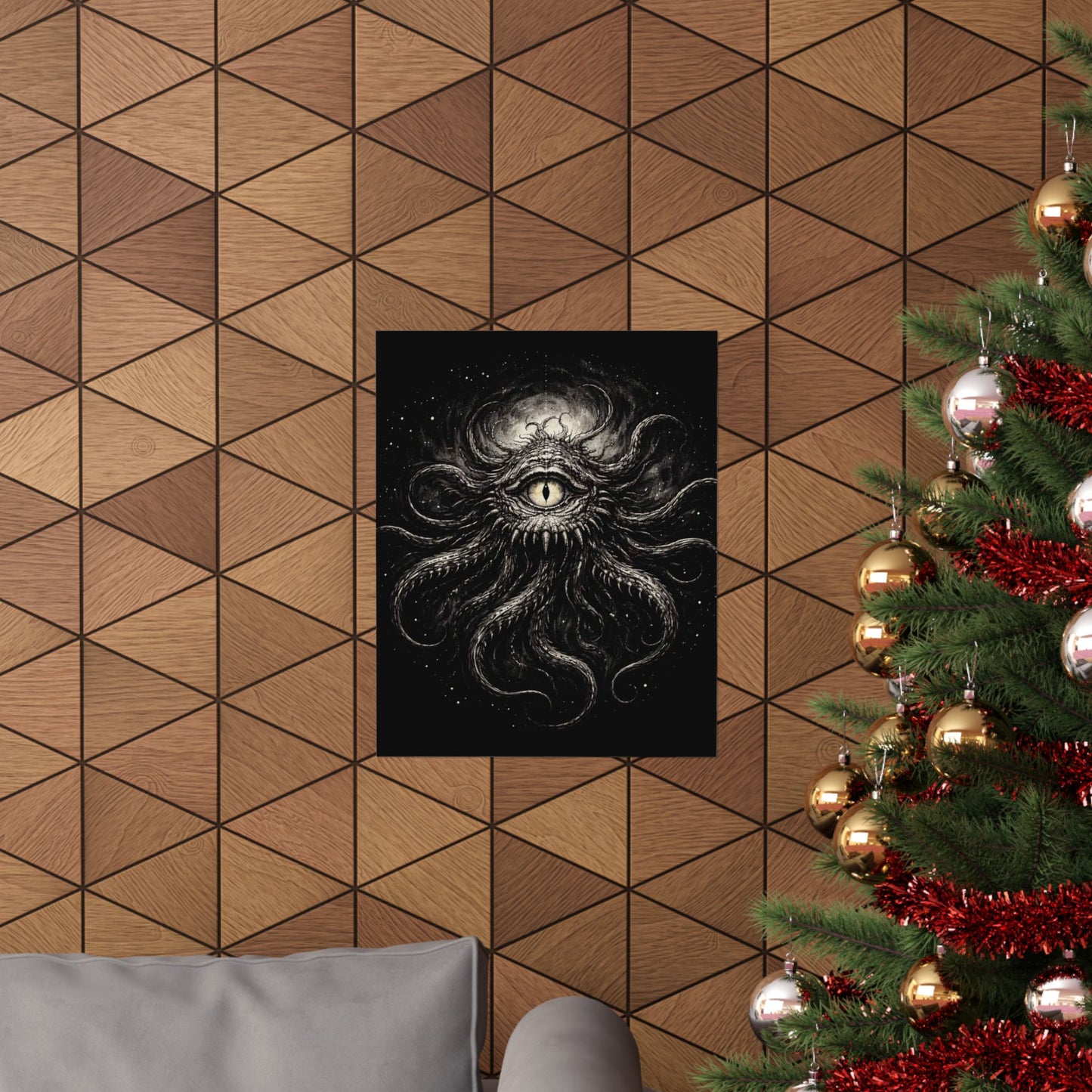 Cosmic Eye Art Poster — Matte Horror Tentacle Wall Print