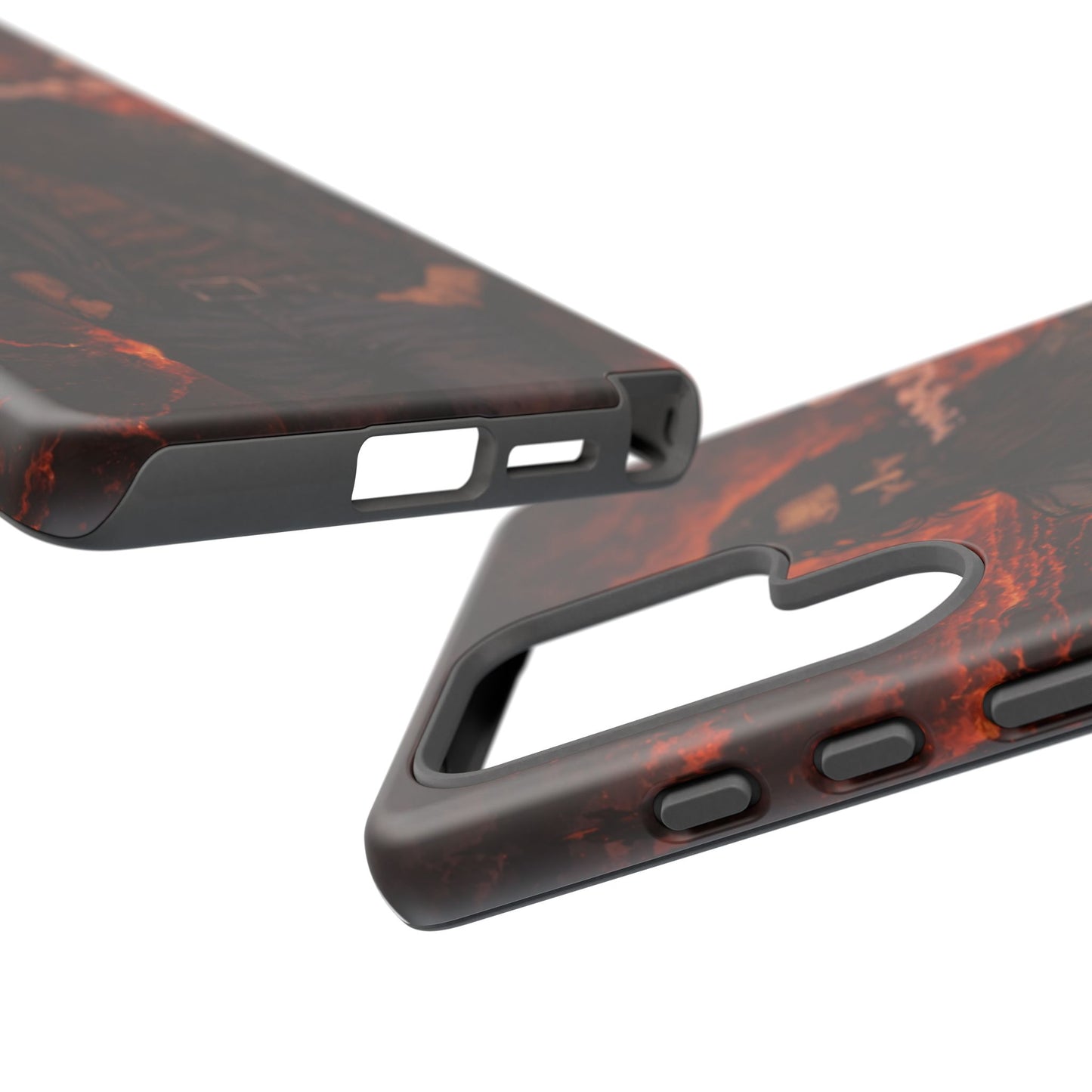 Rugged Beardman Phone Case — Smoky Lava Biker Design