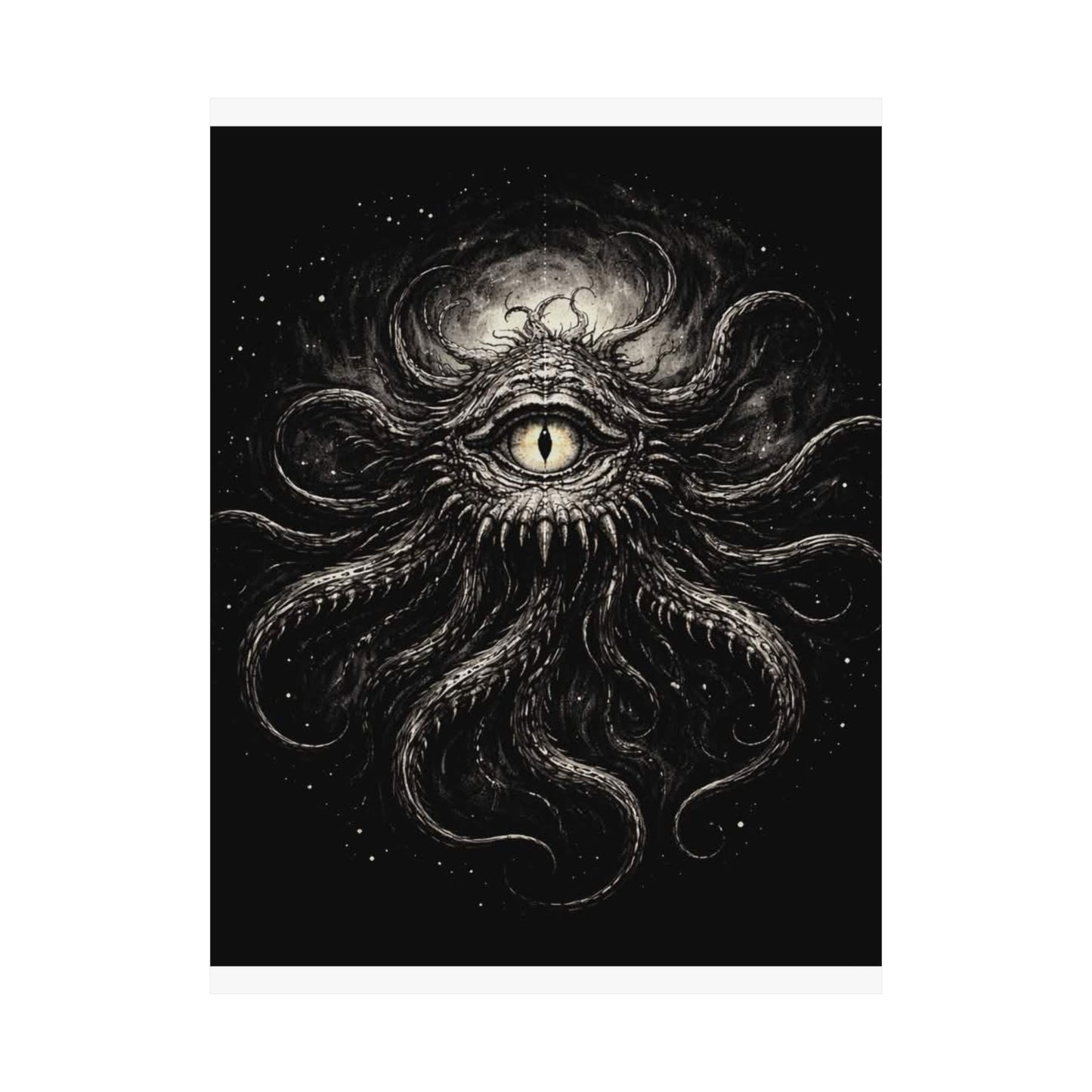 Cosmic Eye Art Poster — Matte Horror Tentacle Wall Print