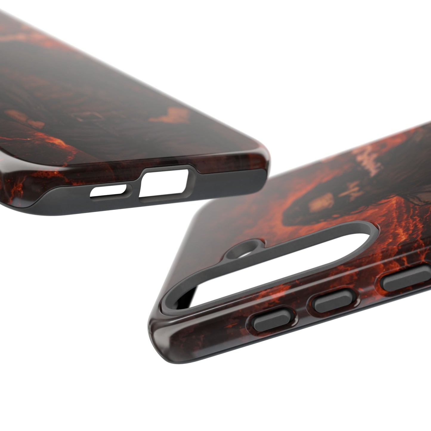 Rugged Beardman Phone Case — Smoky Lava Biker Design