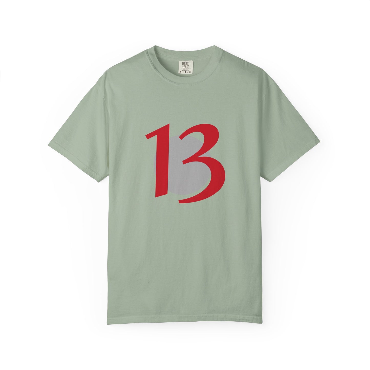 Lucky 13 Graphic T-Shirt — Bold Red Number 13 Tee