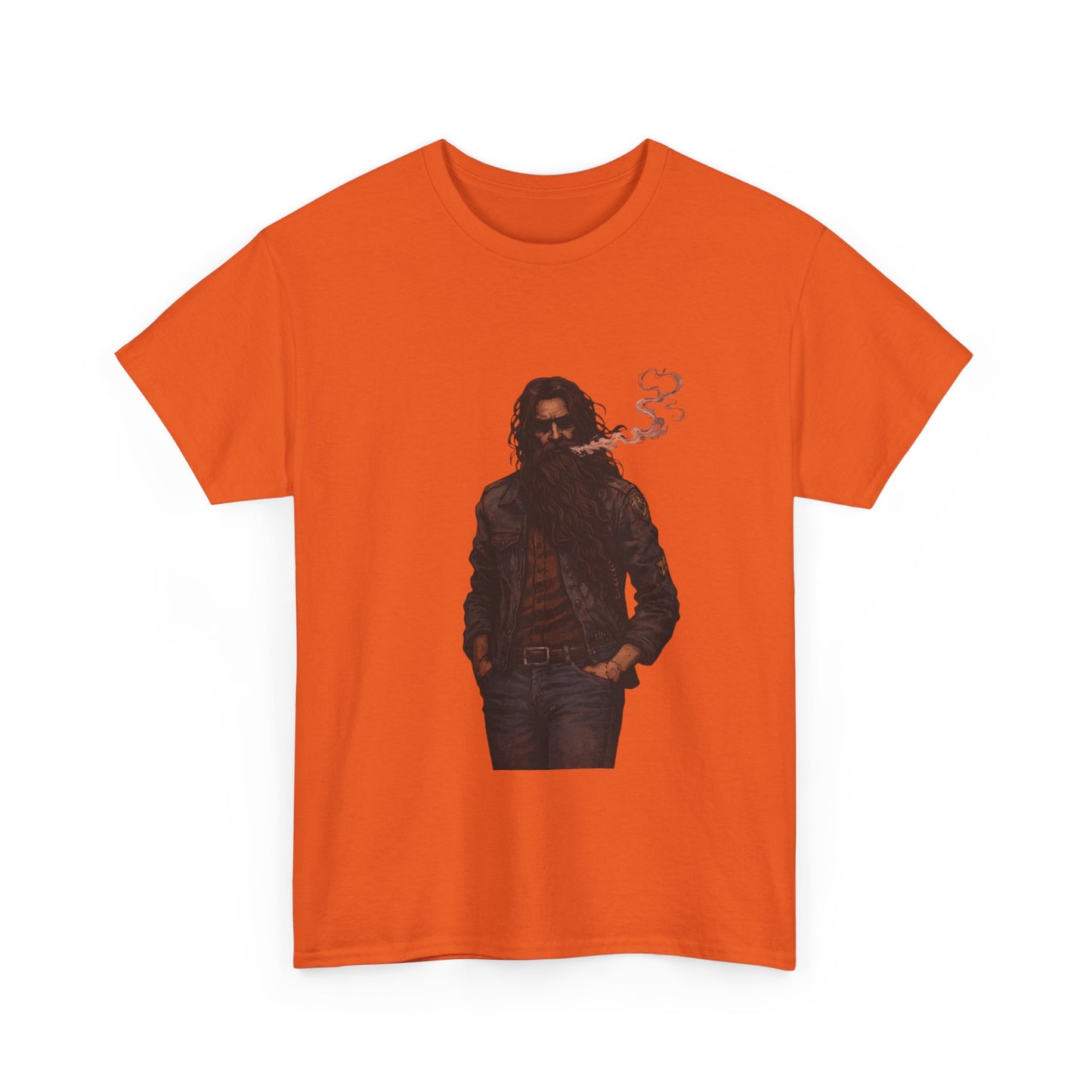 Graphic Tee — Vintage Leather Jacket Smoker Silhouette T-Shirt