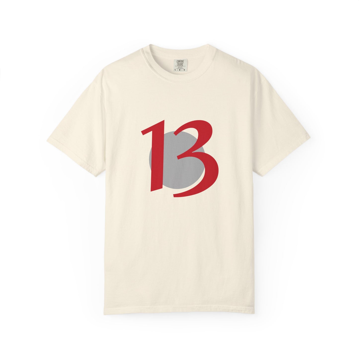 Lucky 13 Graphic T-Shirt — Bold Red Number 13 Tee