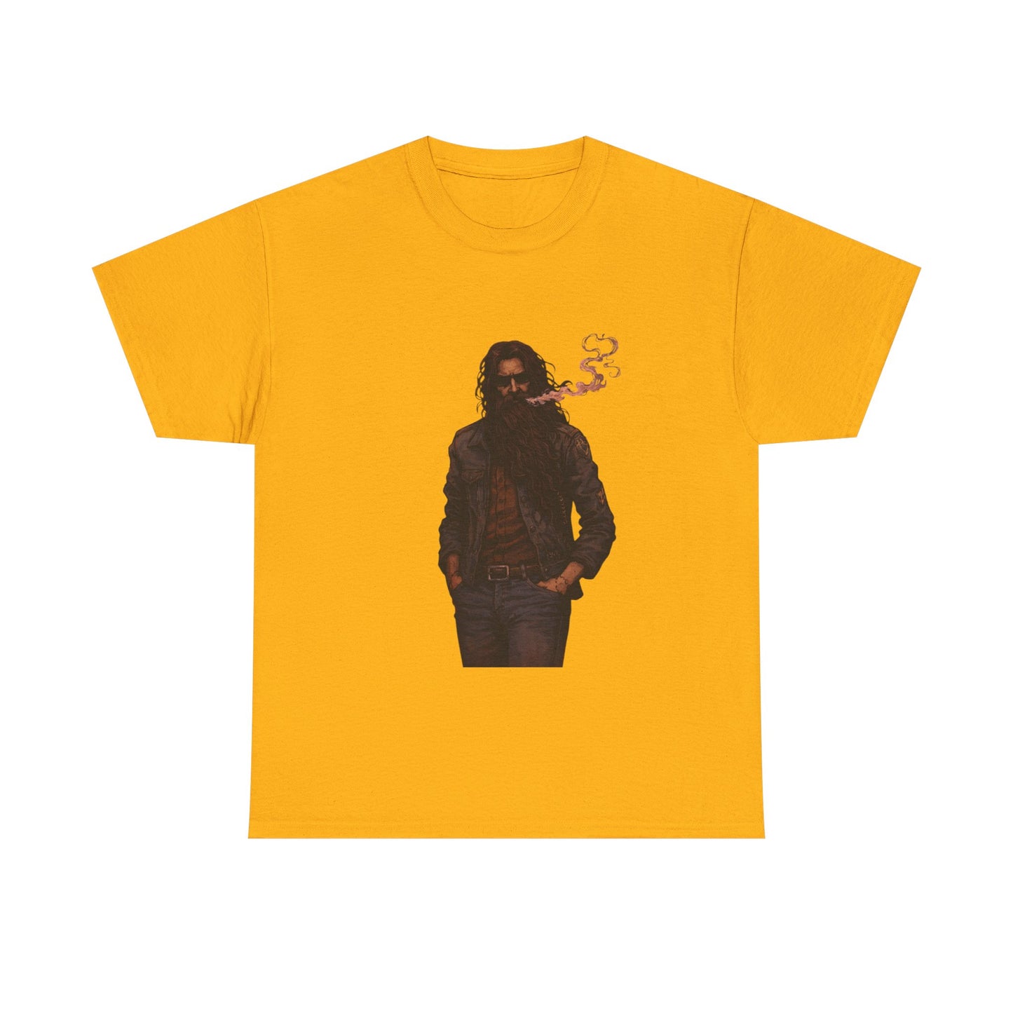 Graphic Tee — Vintage Leather Jacket Smoker Silhouette T-Shirt