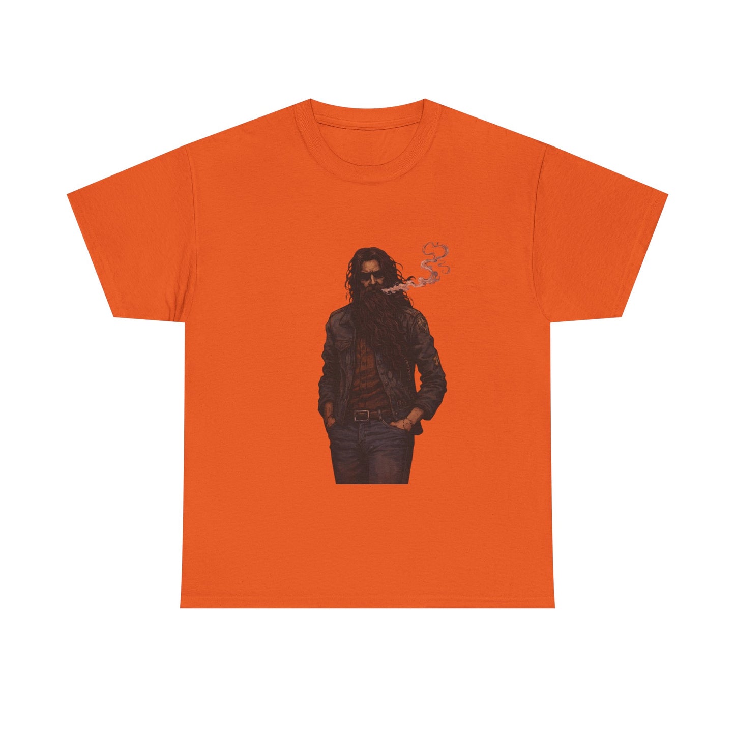 Graphic Tee — Vintage Leather Jacket Smoker Silhouette T-Shirt