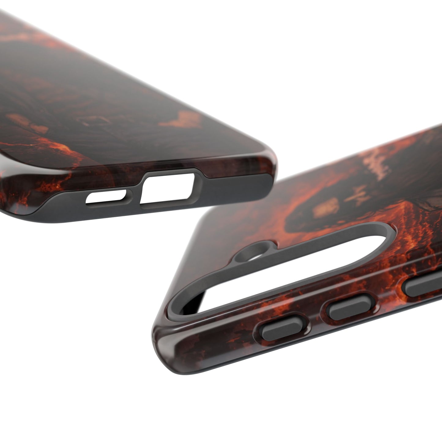 Rugged Beardman Phone Case — Smoky Lava Biker Design