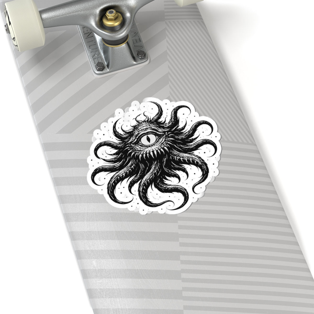 Cosmic Eye Sticker — Monochrome Eye Kraken Kiss-Cut Vinyl