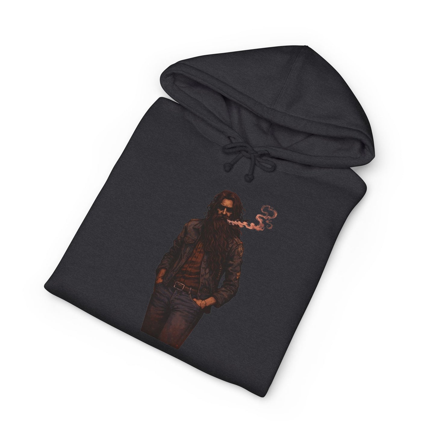 Hoodie - Smoky Noir Biker Graphic Hooded Sweatshirt