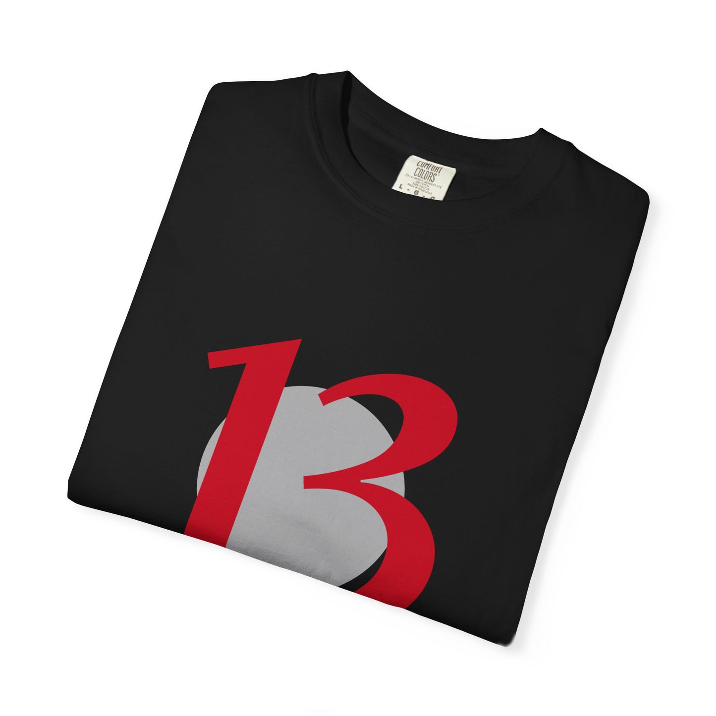 Lucky 13 Graphic T-Shirt — Bold Red Number 13 Tee