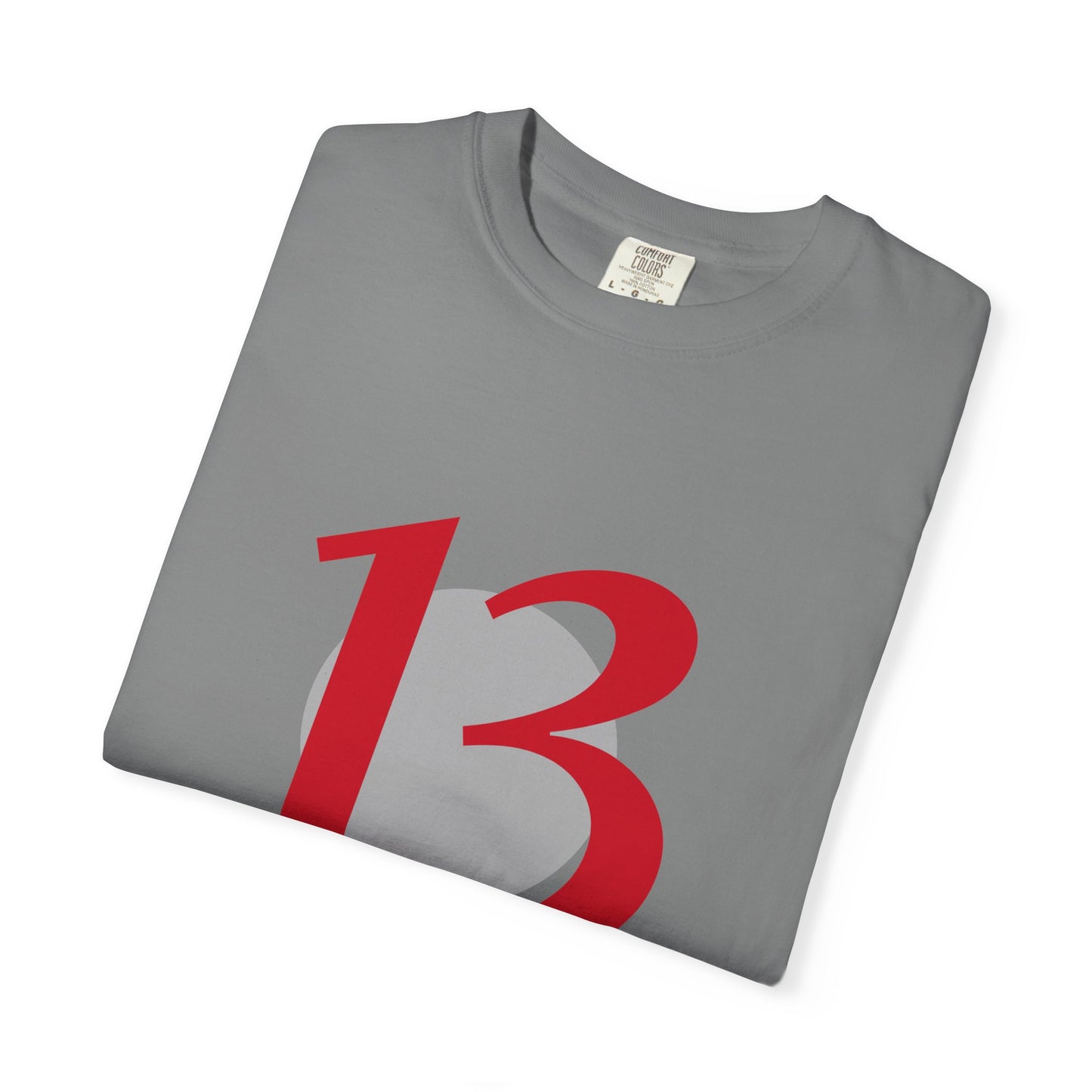 Lucky 13 Graphic T-Shirt — Bold Red Number 13 Tee