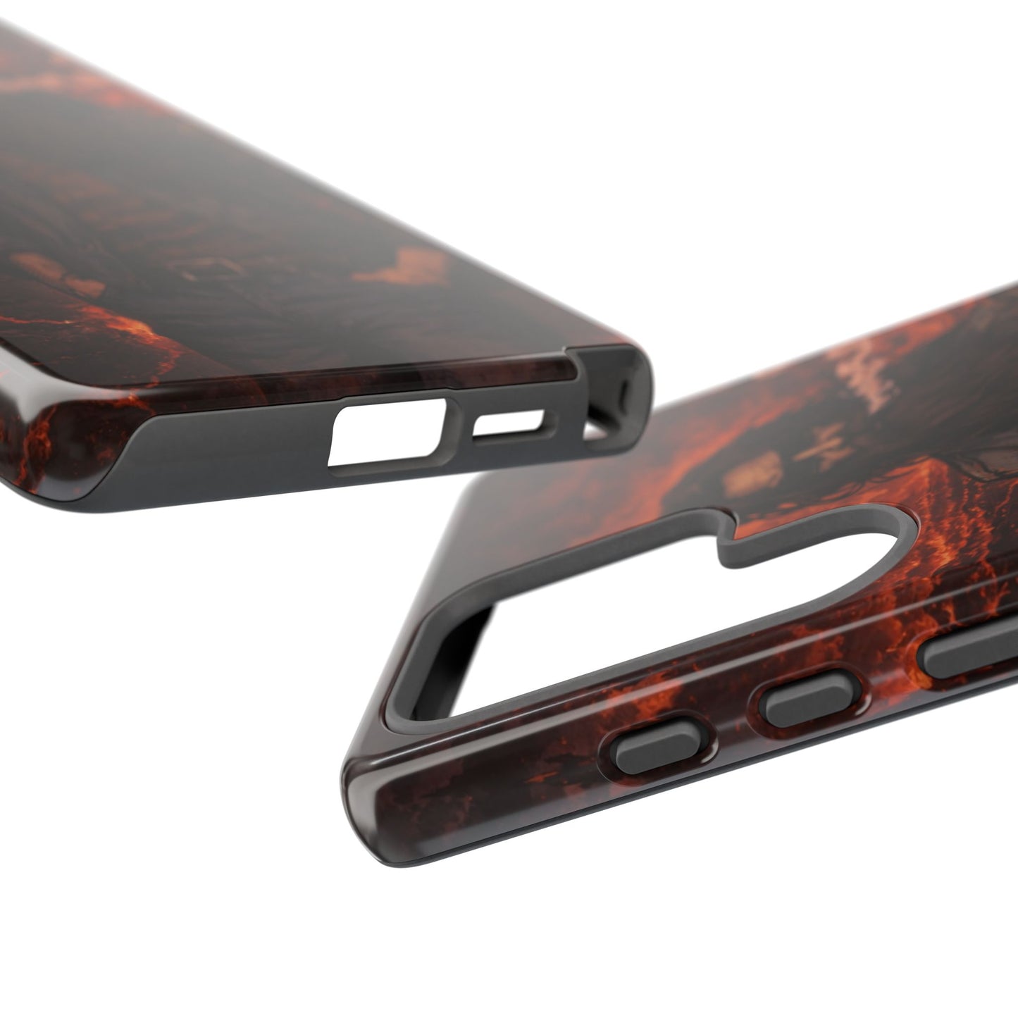 Rugged Beardman Phone Case — Smoky Lava Biker Design