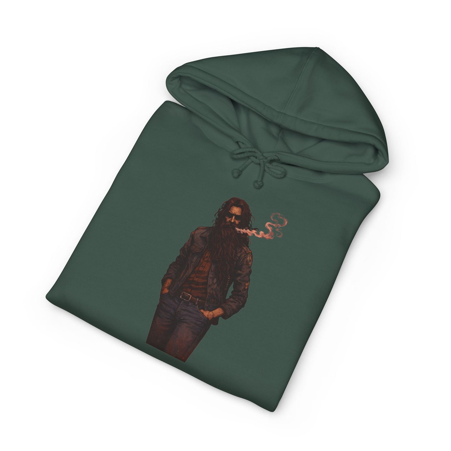 Hoodie - Smoky Noir Biker Graphic Hooded Sweatshirt